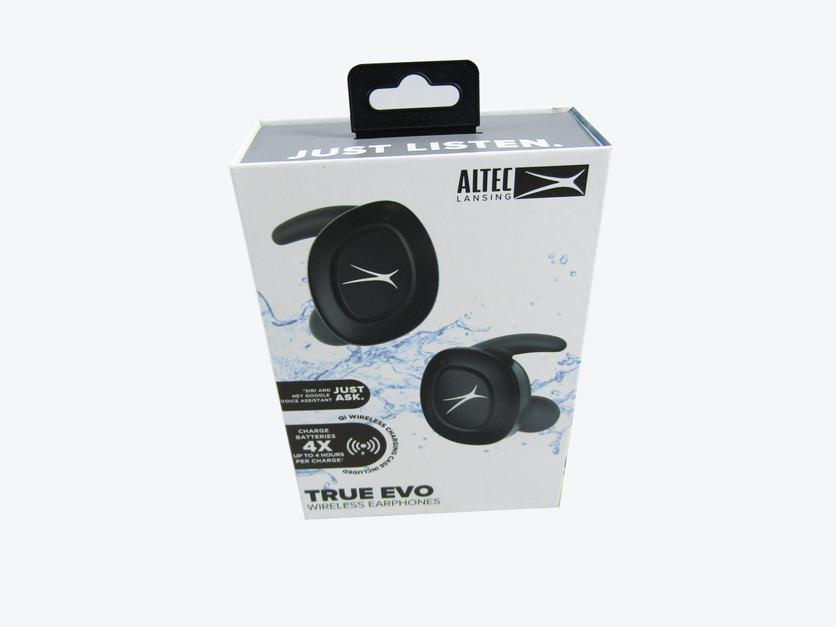 Altec Lansing MZX658 True Evo Waterproof Bluetooth Sport Earphones with Qi Wireless Charging Case LN