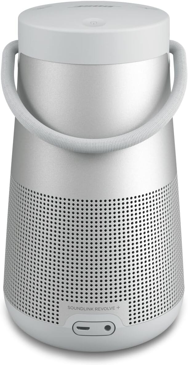 Bose SoundLink Revolve+ II Portable Bluetooth Speaker, 360° Sound, IP55 Water Resistant, Luxe Silver VG