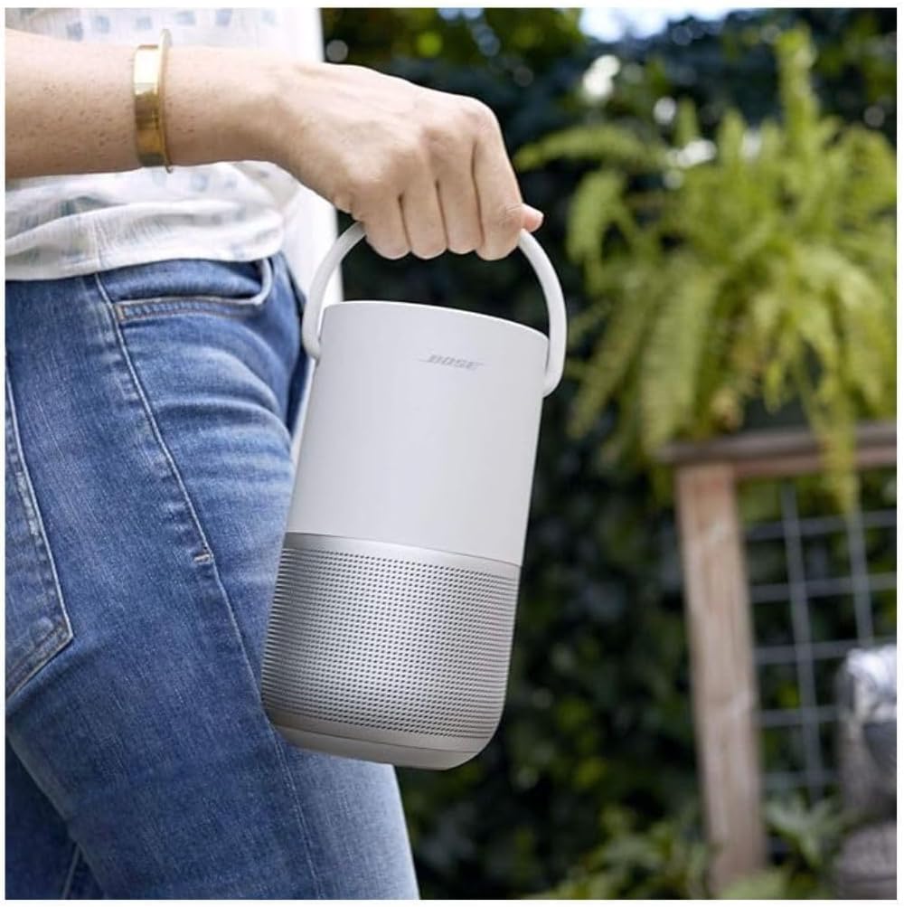 Bose Portable Smart Speaker 829393-1300 with Alexa, Wi-Fi & Bluetooth – Luxe Silver