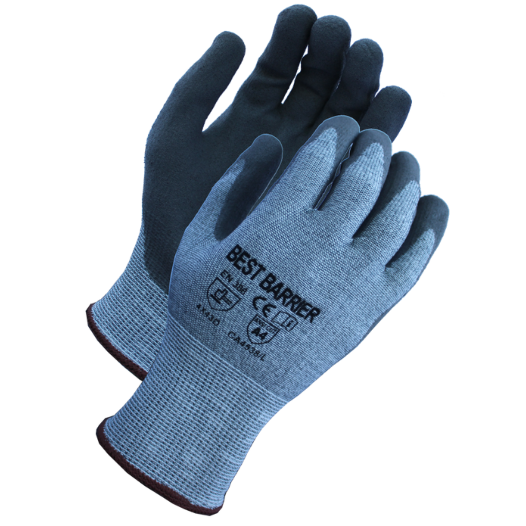 Cut Level A4, 13 Gauge, Gray <br> Luxfoam Coated Gloves <br> CA4538