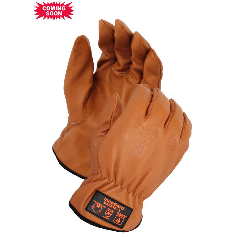 ANSI Cut A6 Brown Goatskin Leather <br> Drivers Glove <br> DA6012