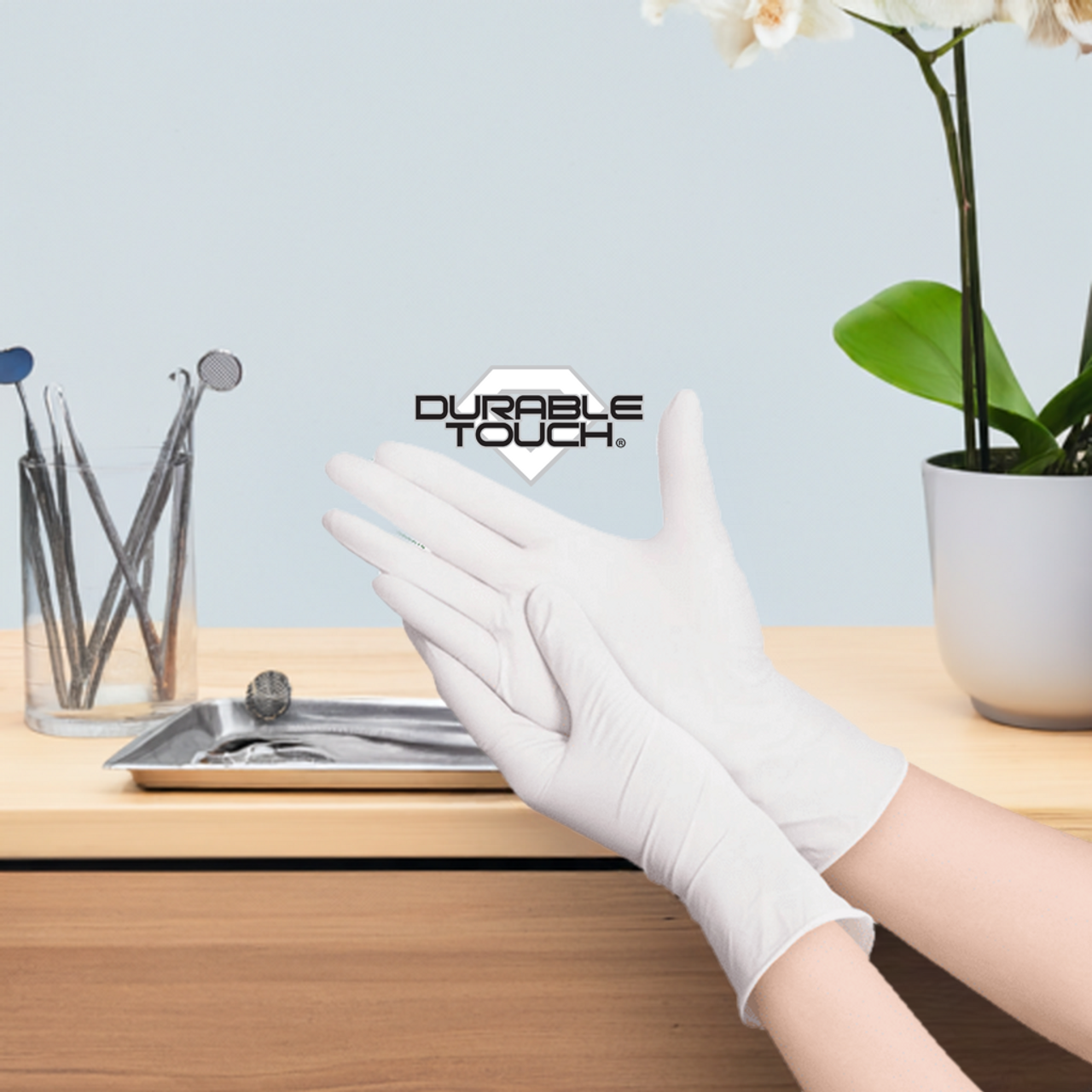 Durable Touch Premium Latex Examination Powder Free Gloves CASE Of 1000 pcs