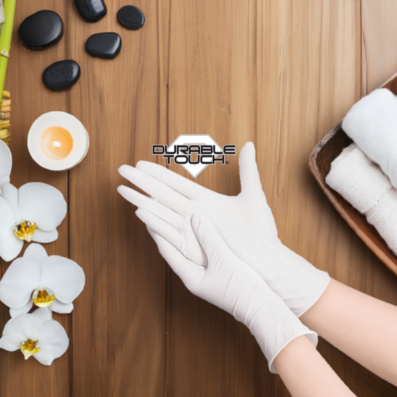 Durable Touch Premium Latex Examination Powder Free Gloves CASE Of 1000 pcs