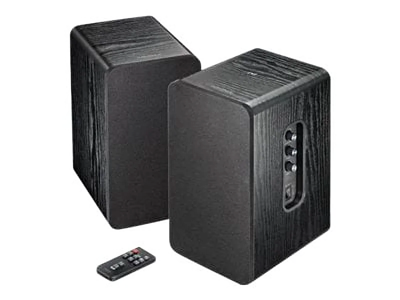 Insignia - Powered Bookshelf Speakers Each - Black. Model:NS-HBTSS116 AC