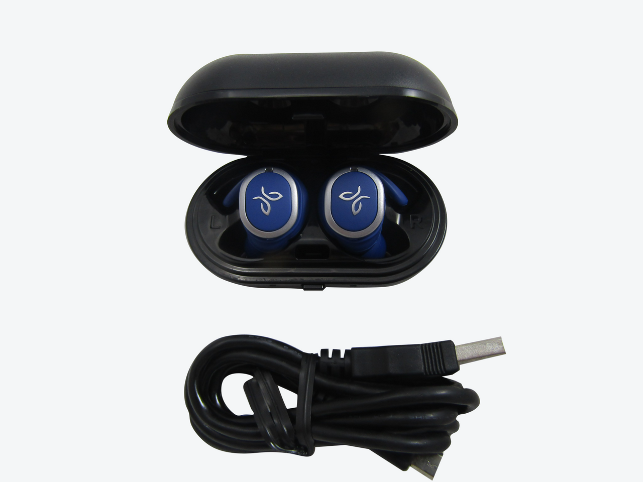 JAYBIRD RUN TRUE WIRELESS SPORT HEADPHONES BLUE STEEL VG