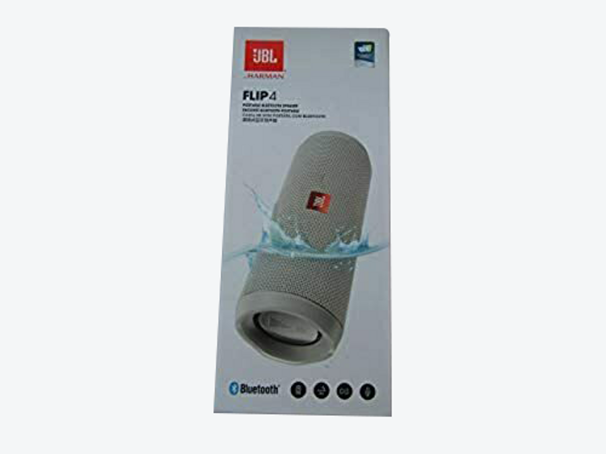 JBL Flip 4 Waterproof Portable Bluetooth Speaker - Grey VG