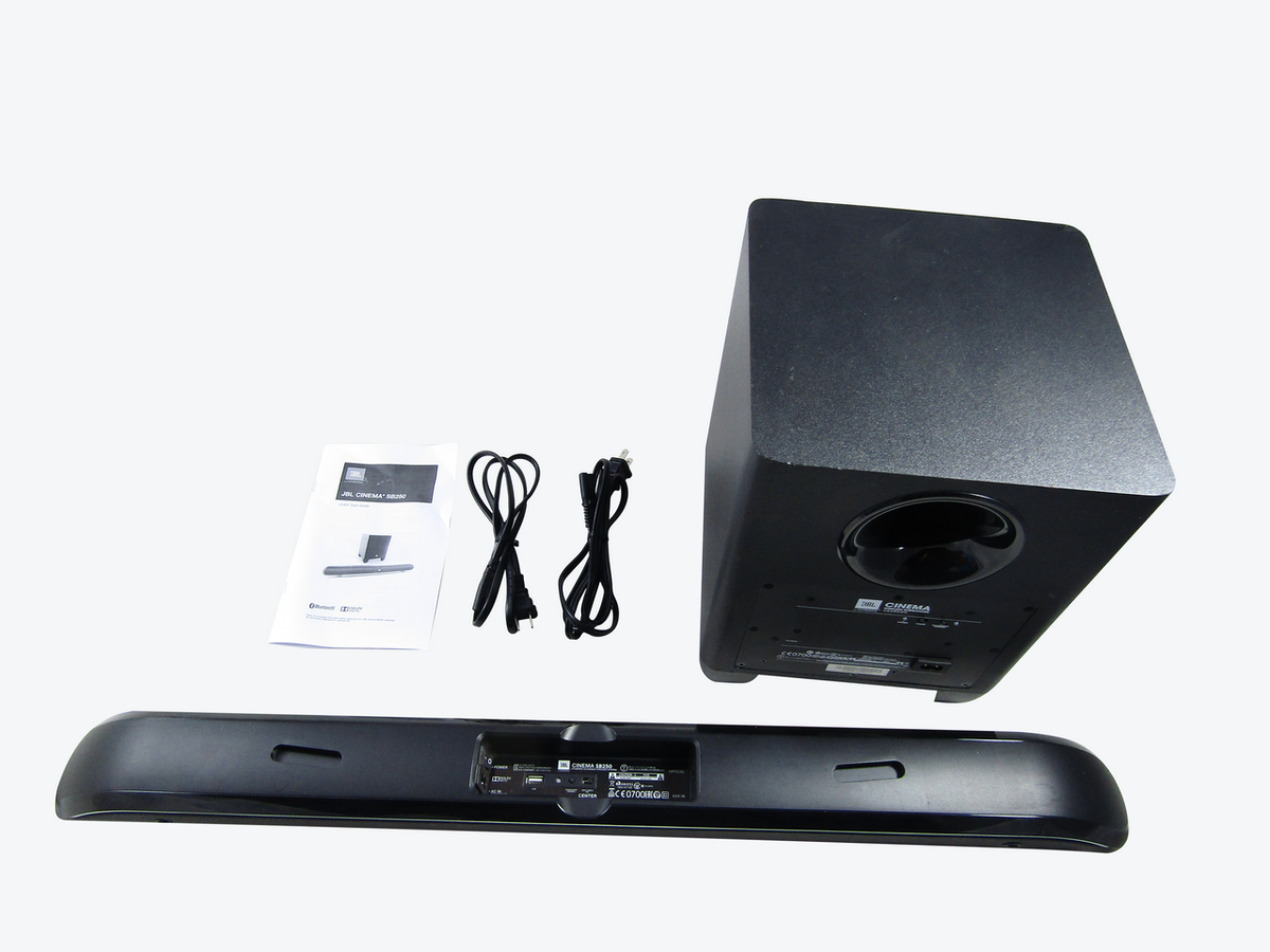 JBL Premium Soundbar 2.1-Channel Home Theater Speaker System, Black (Cinema SB250) AC