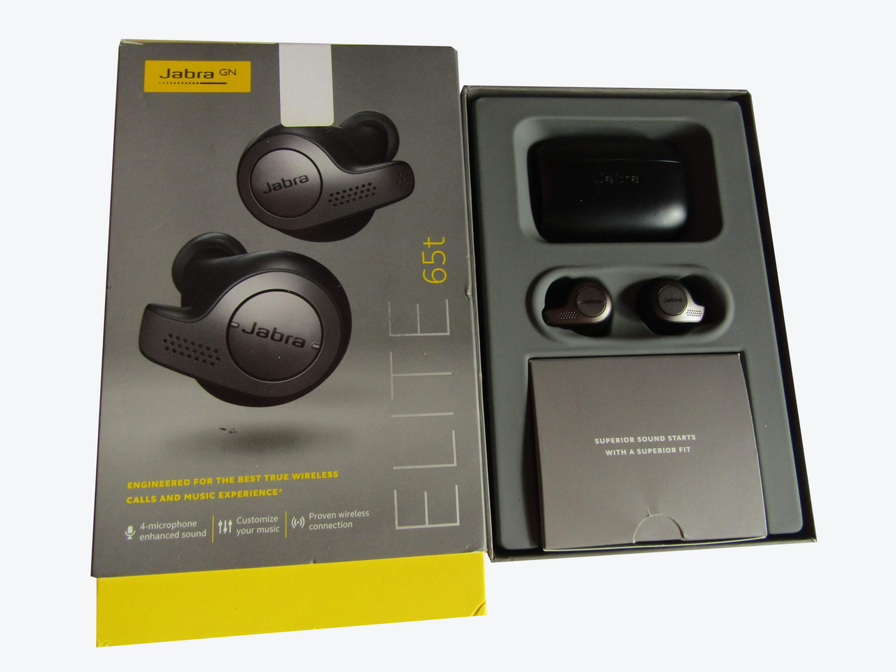 Jabra Elite 65t Alexa Enabled True Wireless Earbuds Charging Case  - Titanium Black LN