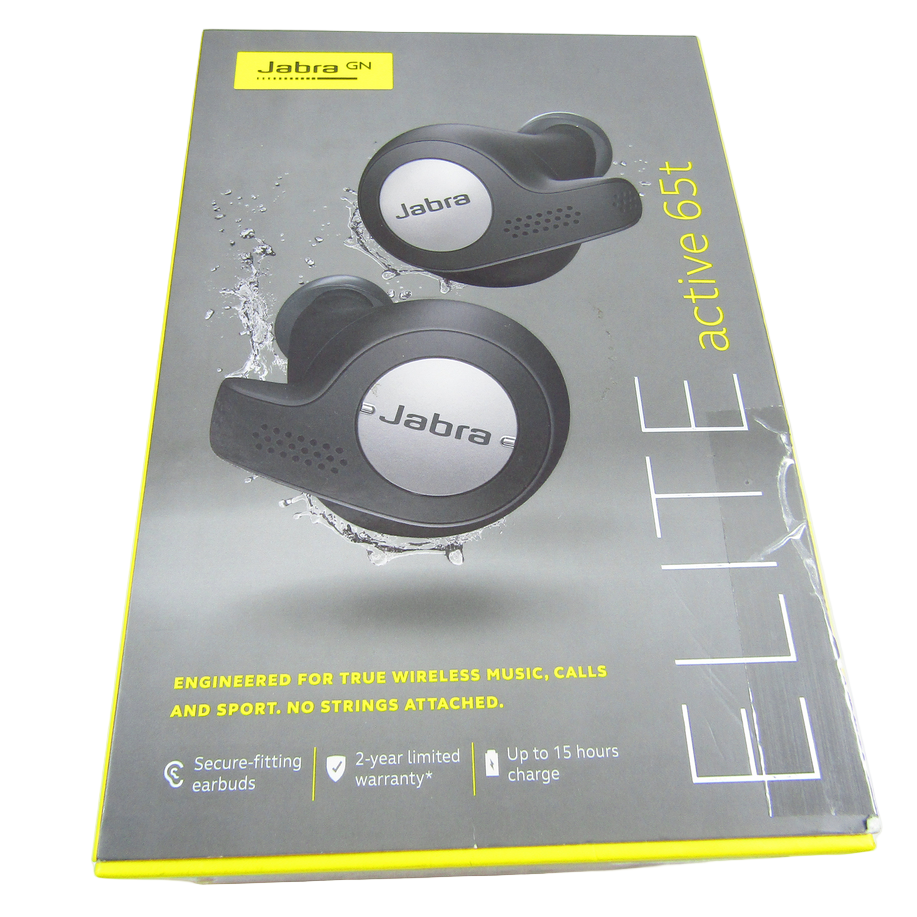 Jabra Elite Active 65t Bluetooth Wireless Earbuds 100-99010002-14 Titanium Black LN 1