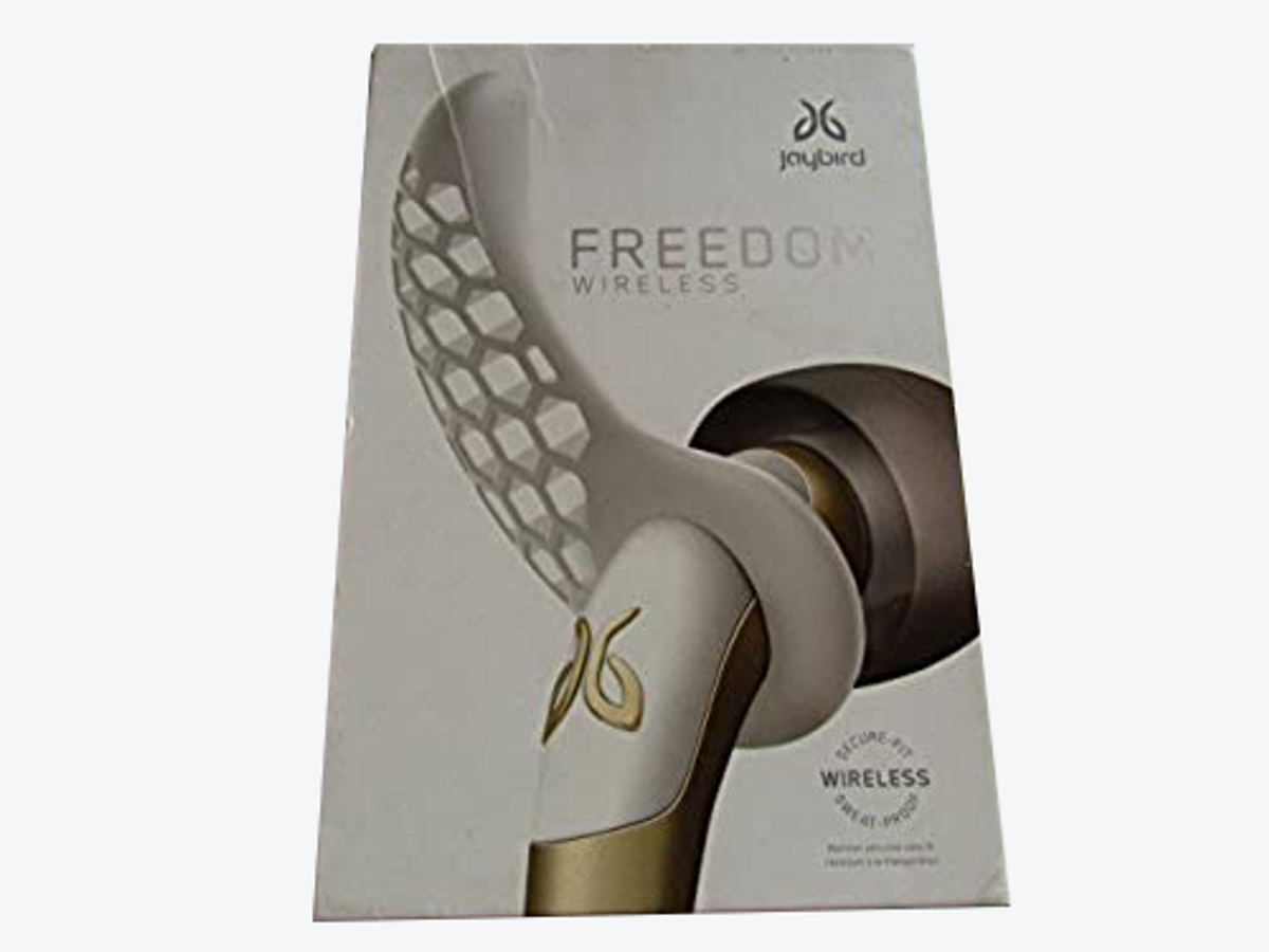 Jaybird Freedom F5 In-Ear Wireless Bluetooth Sports Headphones – Secure Sports Fit – Tough All-Metal Design – Gold LN