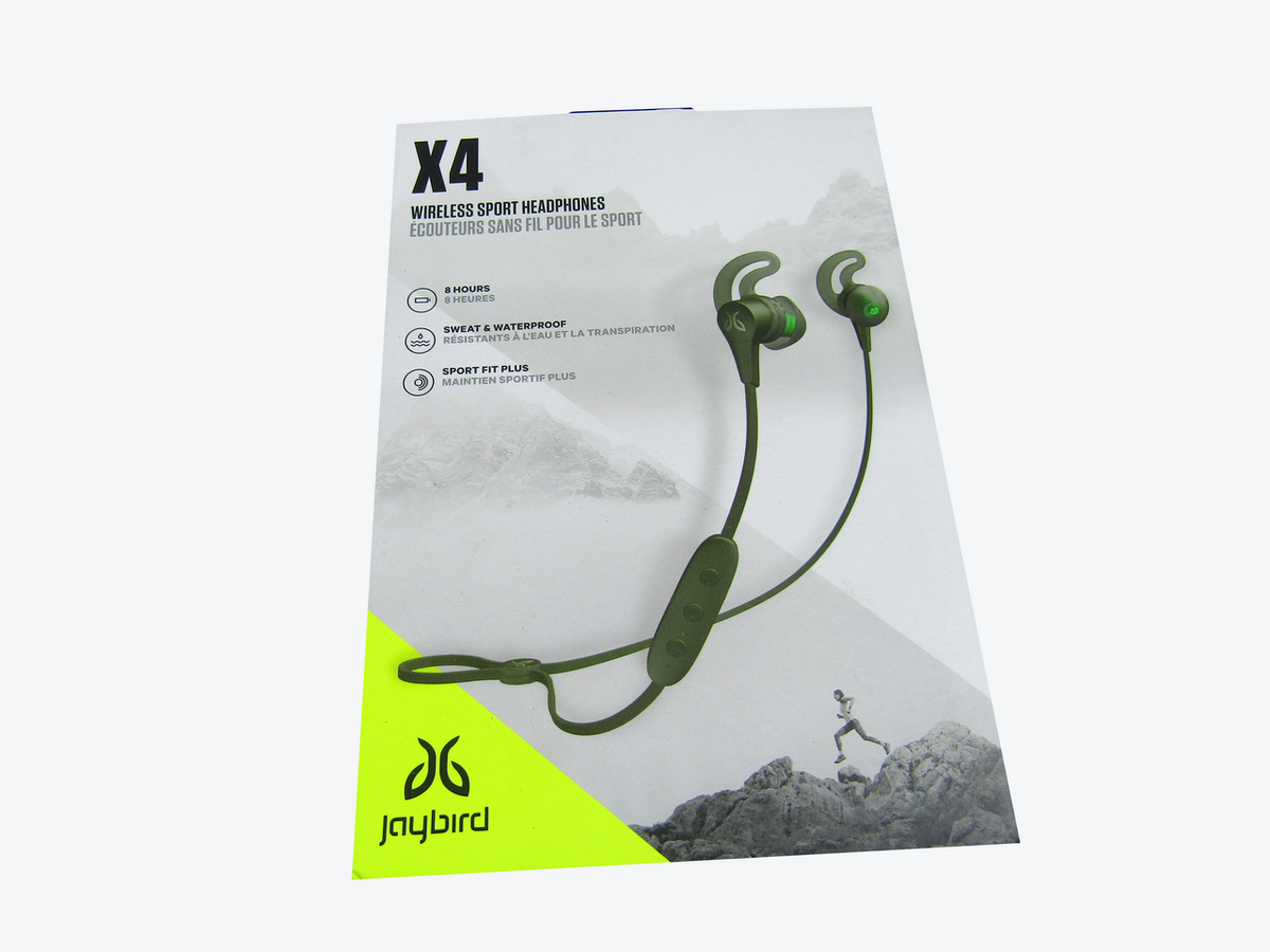 Jaybird X4 Wireless Bluetooth Headphones for Sport Fitness and Running, Compatible with iOS and Android Smartphones: Sweatproof and Waterproof - Alpha Metallic/Jade LN