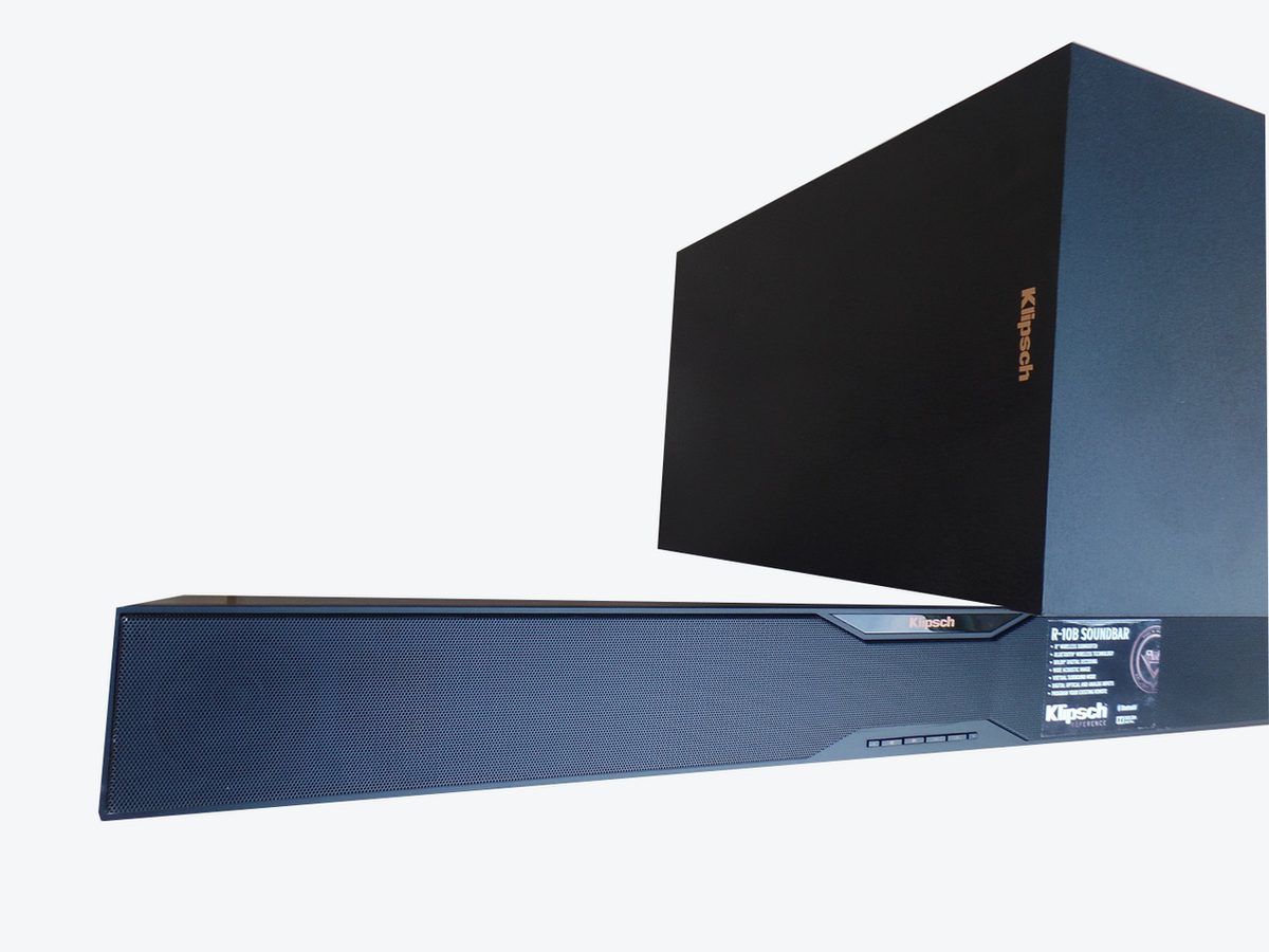 Klipsch R-10B Bluetooth Soundbar with Wireless Subwoofer (Satin Black) G
