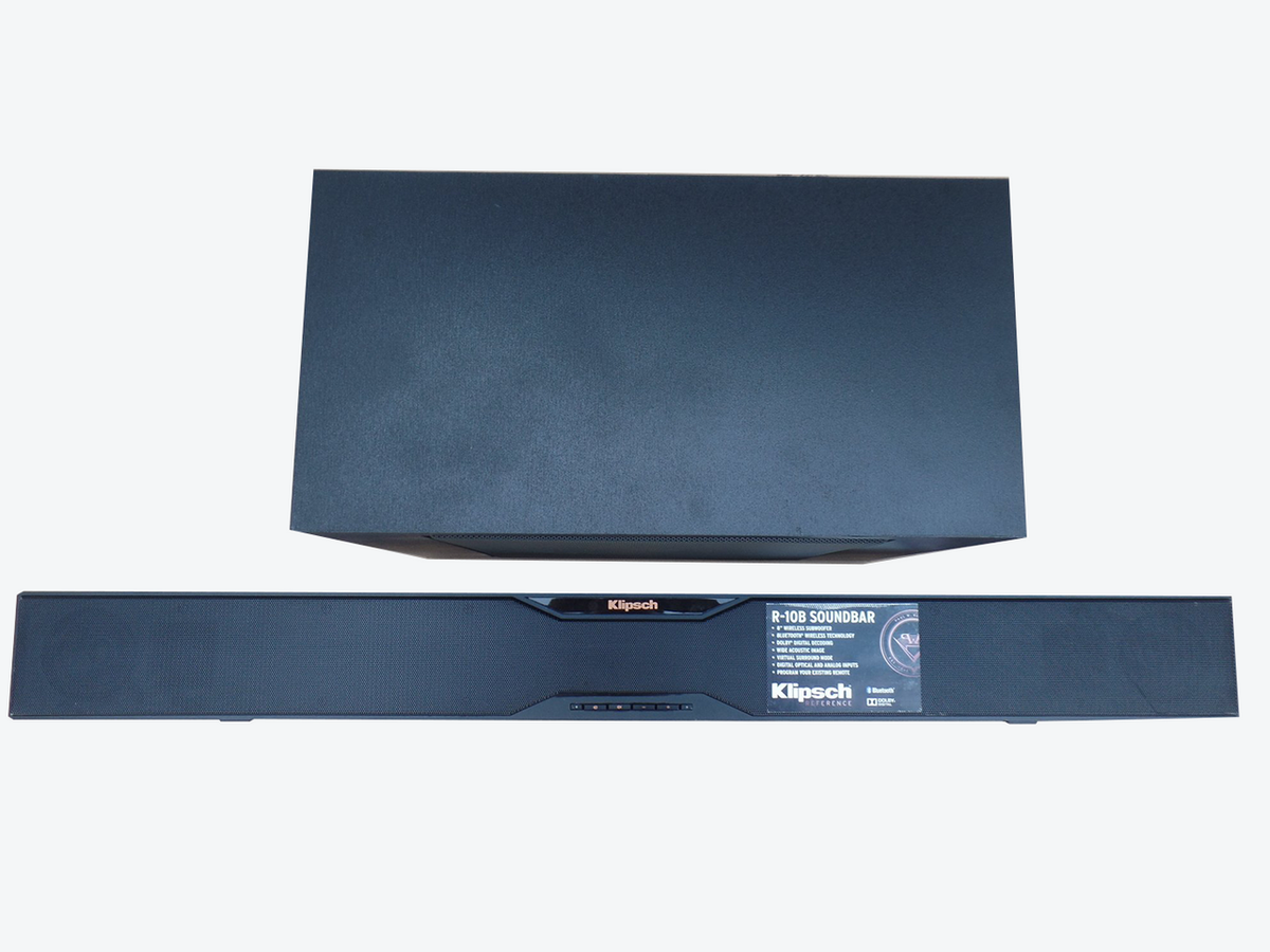 Klipsch R-10B Bluetooth Soundbar with Wireless Subwoofer (Satin Black) G