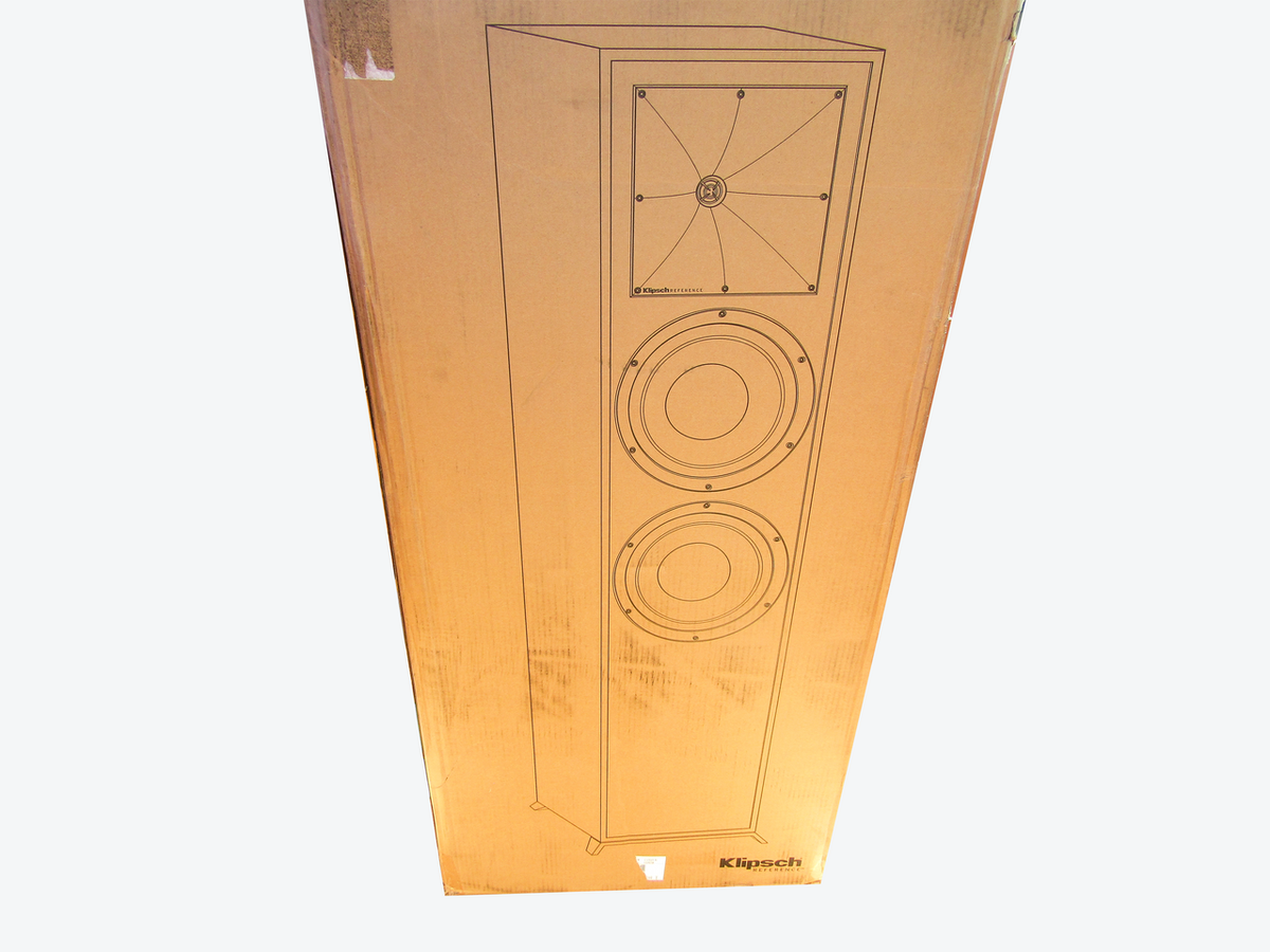 Klipsch Reference R-820F Floorstanding Speaker for Home Theater Systems with 8” Dual Woofers, Tower Speakers with Bass-Reflex via Rear-Firing Tractrix Ports in Black LN