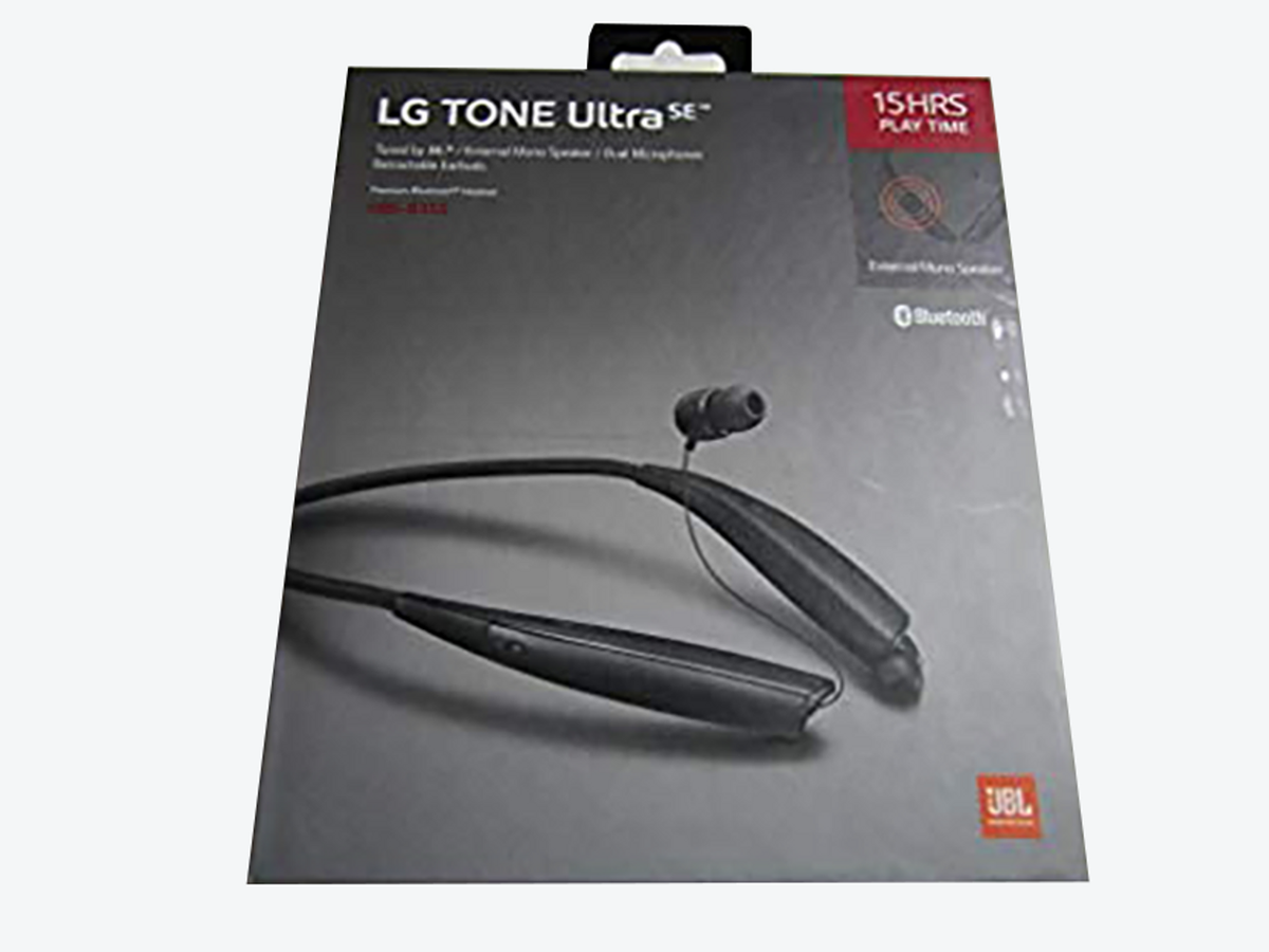 LG Tone Ultra Se Bluetooth Wireless Stereo Neckband Earbuds Tuned by JBL (HBS-835S) - Black LN