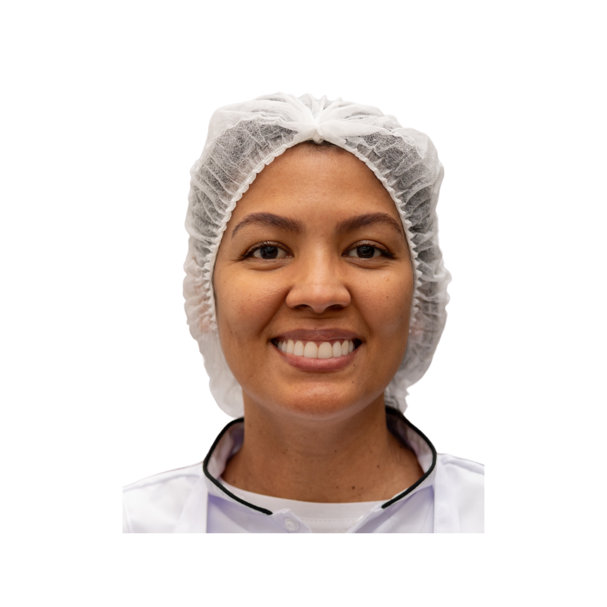 White 24" Pleated Spunbonded Polypropylene Bouffant Caps ~ WBP24