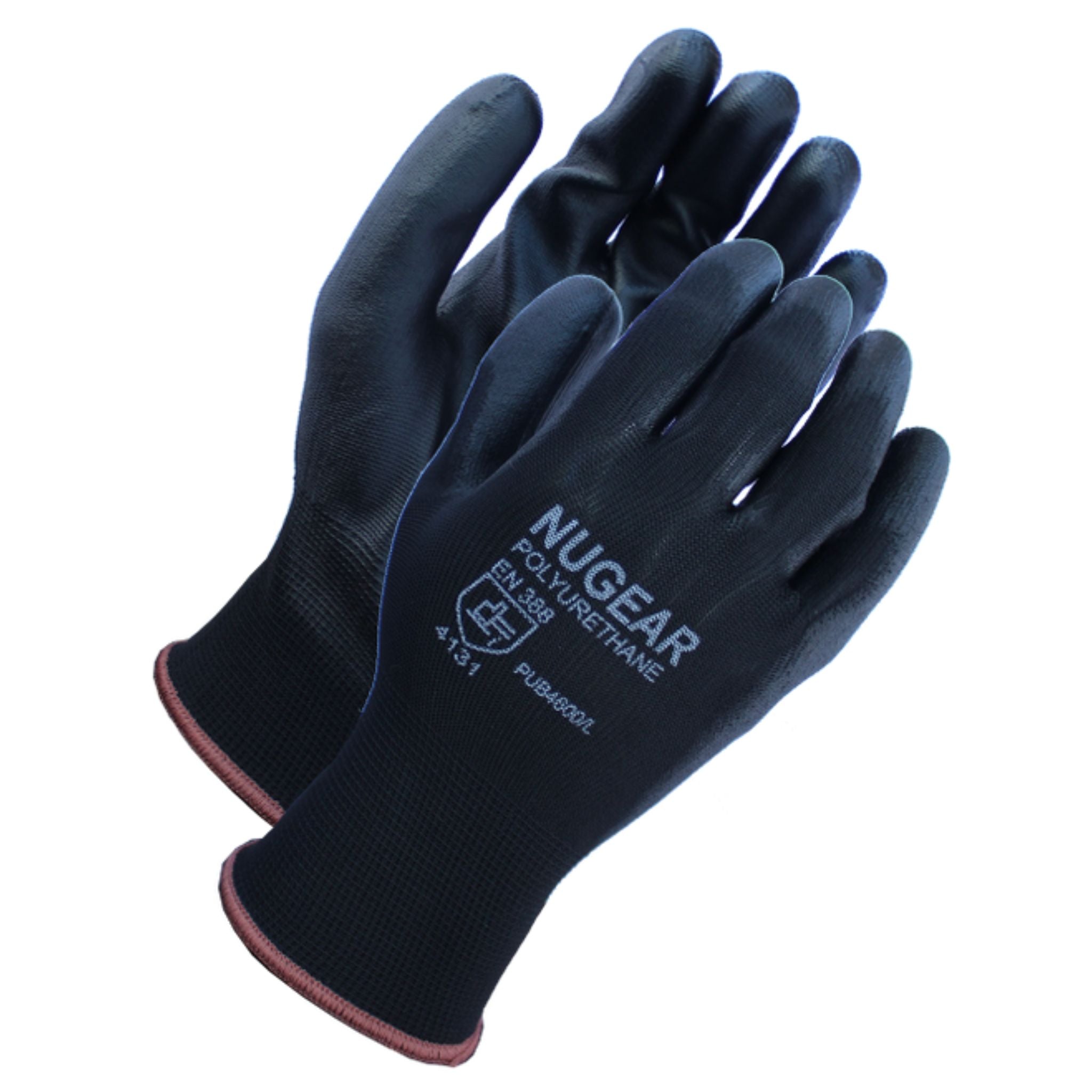 13 Gauge, Black Polyester Knit <br> Shell Black Polyurethane <br> Palm Coated Gloves <br> PUB4600