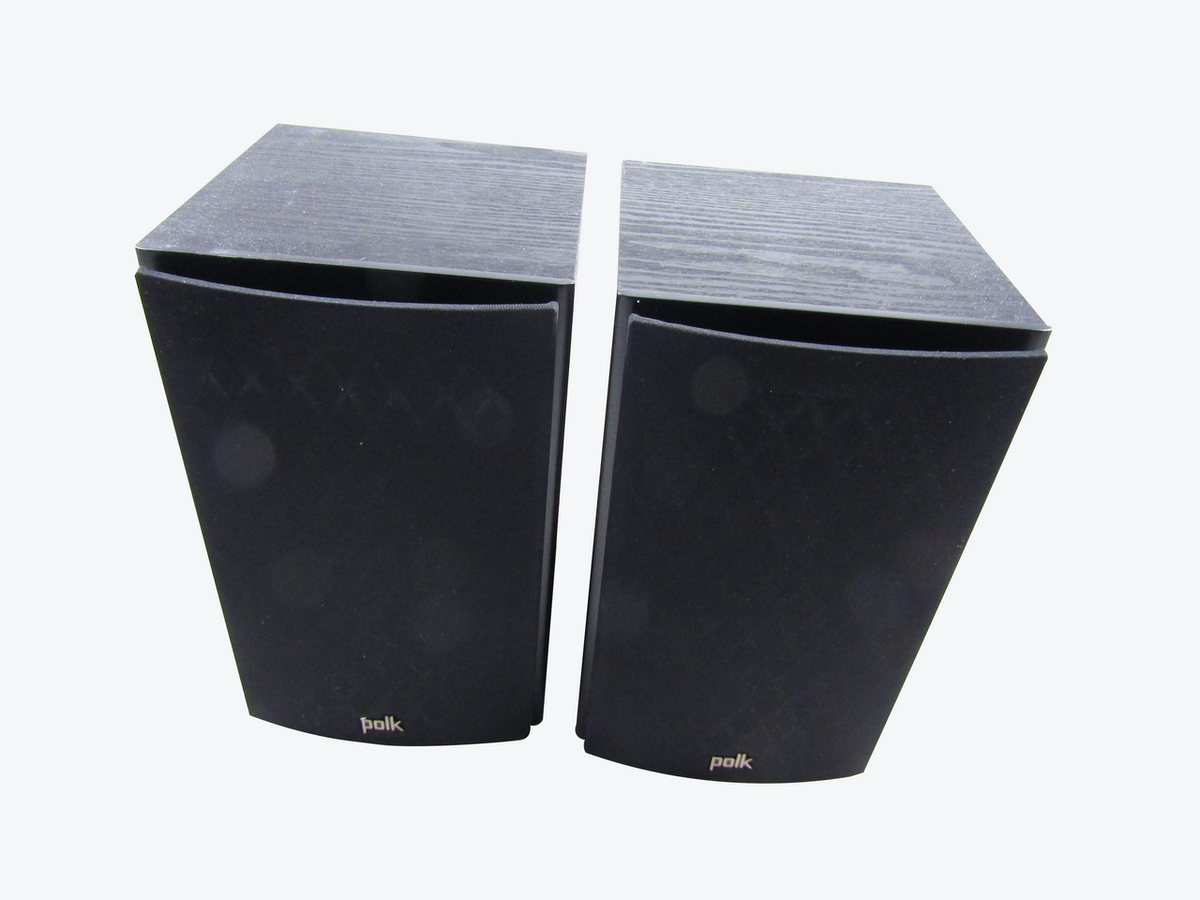 Polk Audio T15 100 Watt Home Theater Bookshelf Speakers – Hi-Res Audio with Deep Bass Response | Dolby and DTS Surround | Wall-Mountable| Pair, Black LN