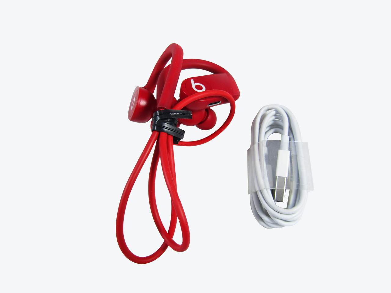 Powerbeats High-Performance Wireless Earphones - Apple H1 Headphone Chip, Class 1 Bluetooth, 15 Hours of Listening Time, Sweat Resistant Earbuds - Red VG