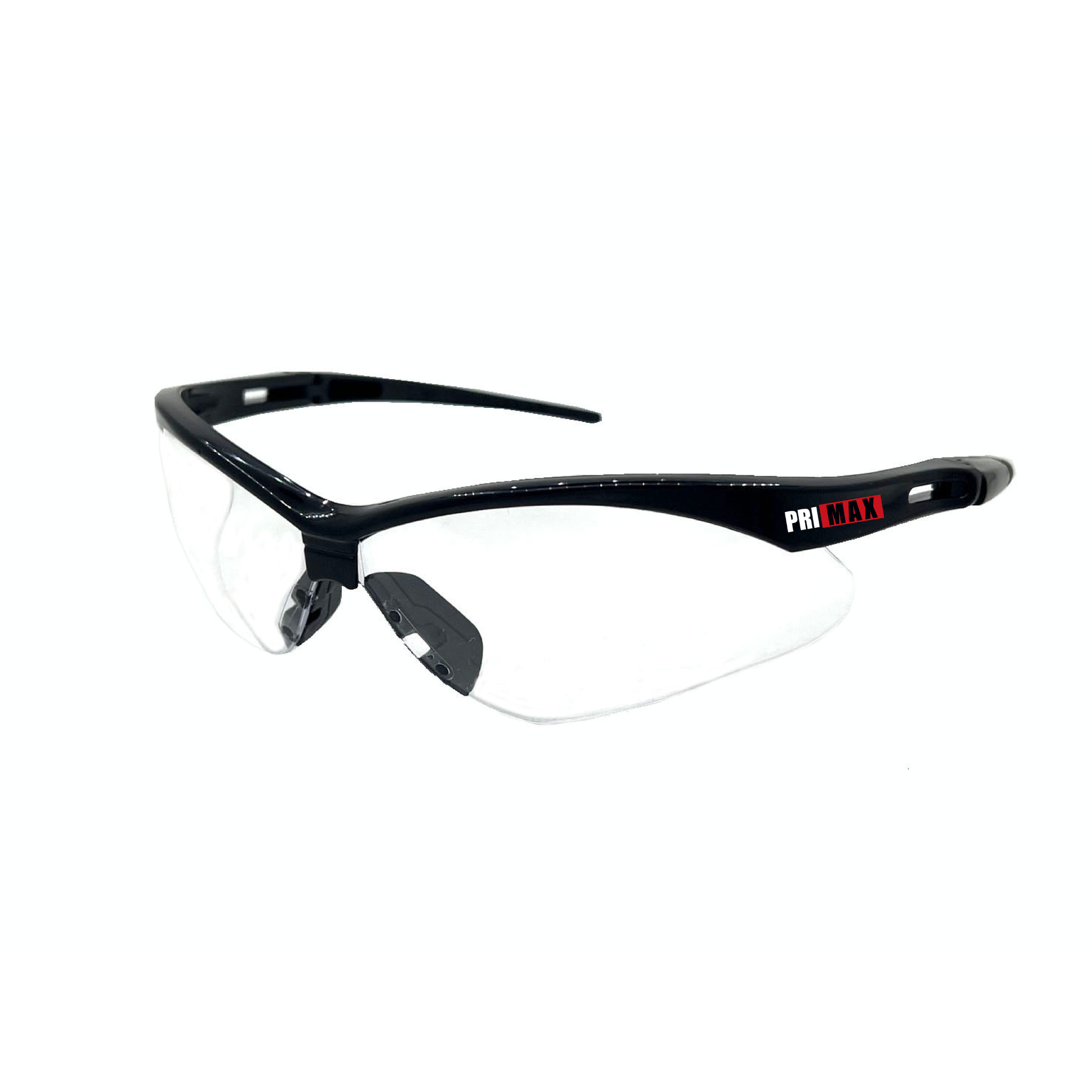Semi-Rimless Safety Glasses With Black Frame, Ribbed Rubber Nosepiece, Clear Lens and Anti-Scratch/Anti-Fog Coating <br> SG40C/AF