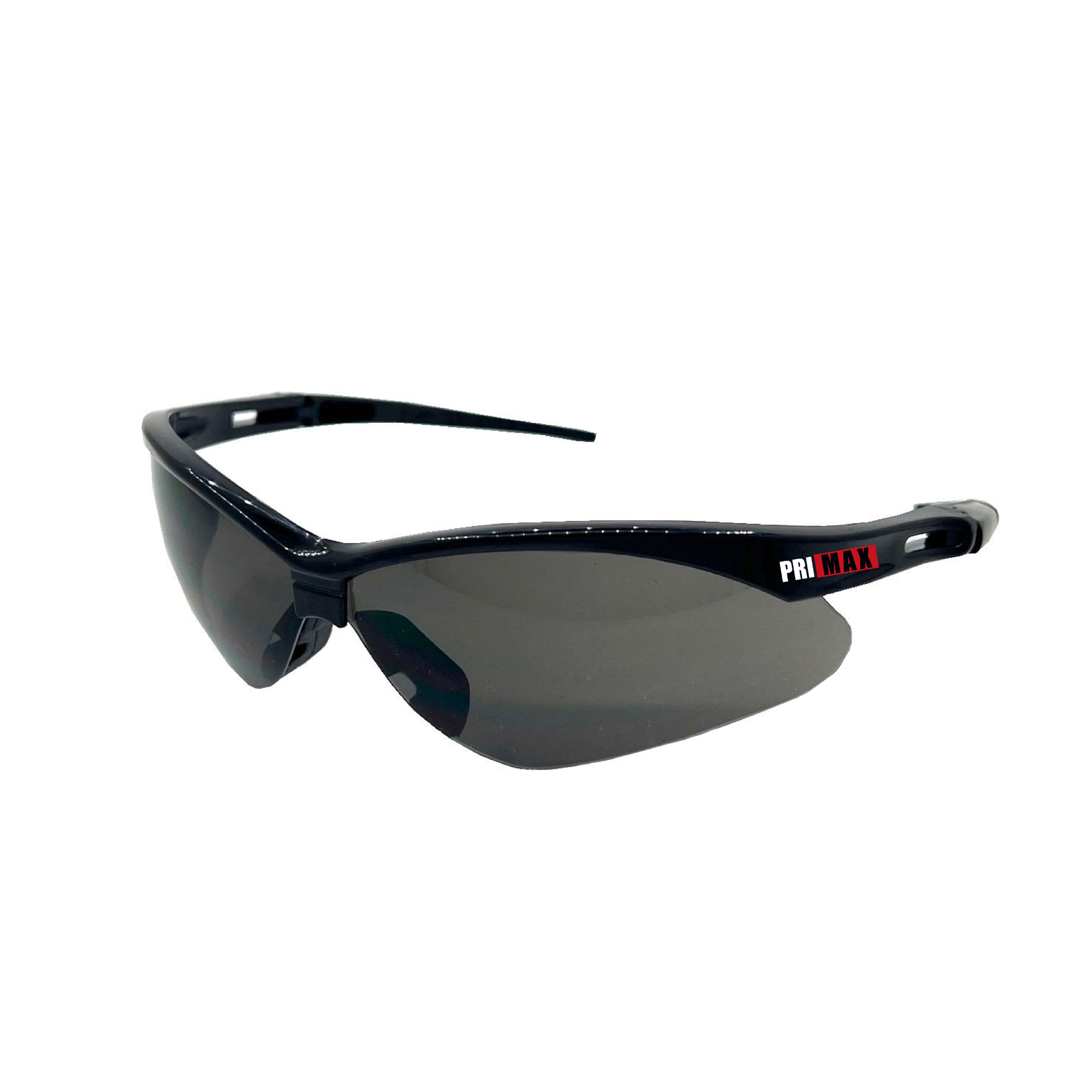 Semi-Rimless Safety Glasses With Black Frame, Ribbed Rubber Nosepiece, Gray Lens and Anti-Scratch/Anti-Fog Coating <br> SG40G/AF