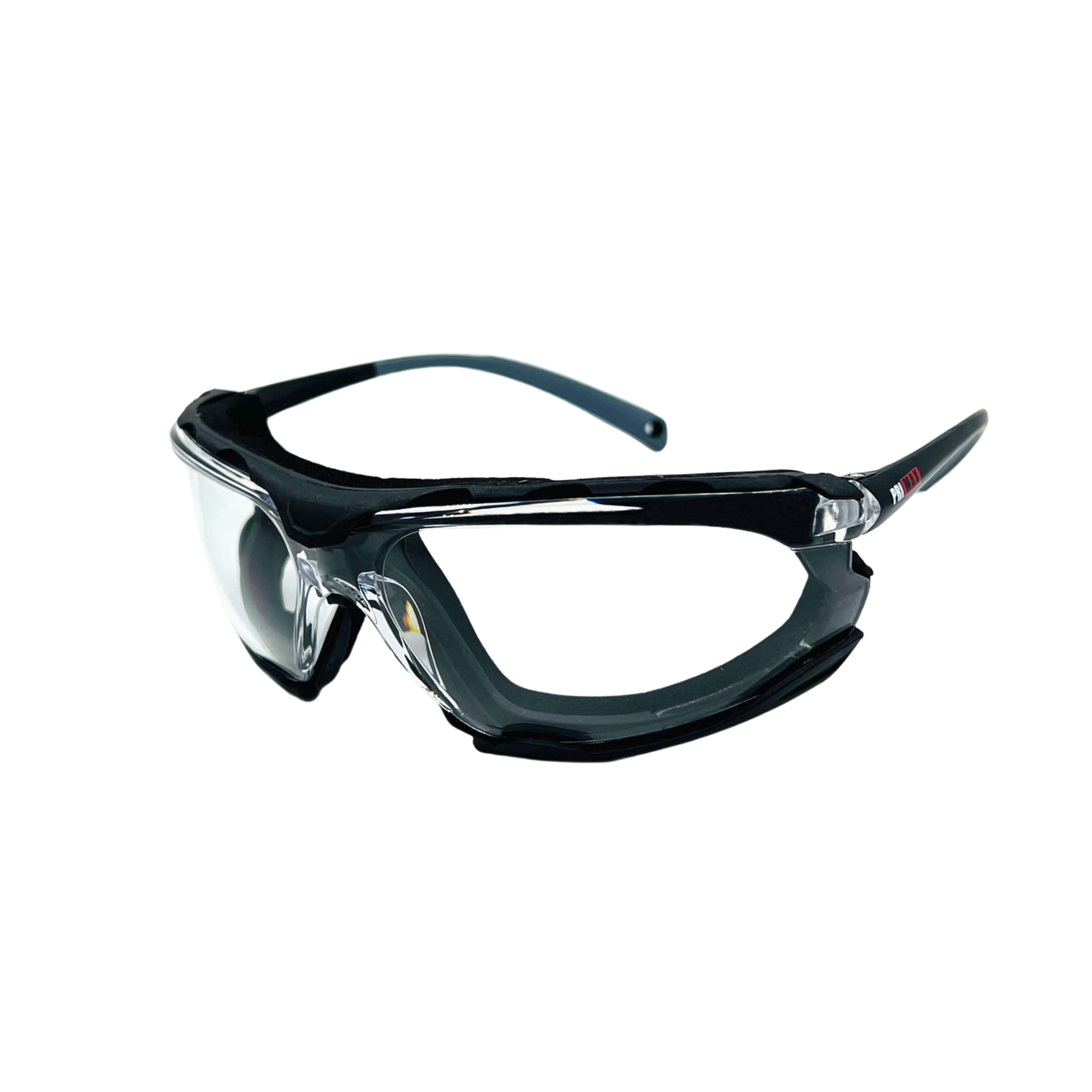 Full Frame Safety Glasses With Black Frame, Removable Foam Padding, Gray Lens and Anti-Scratch/Anti-Fog Coating <br> SG60C/AF