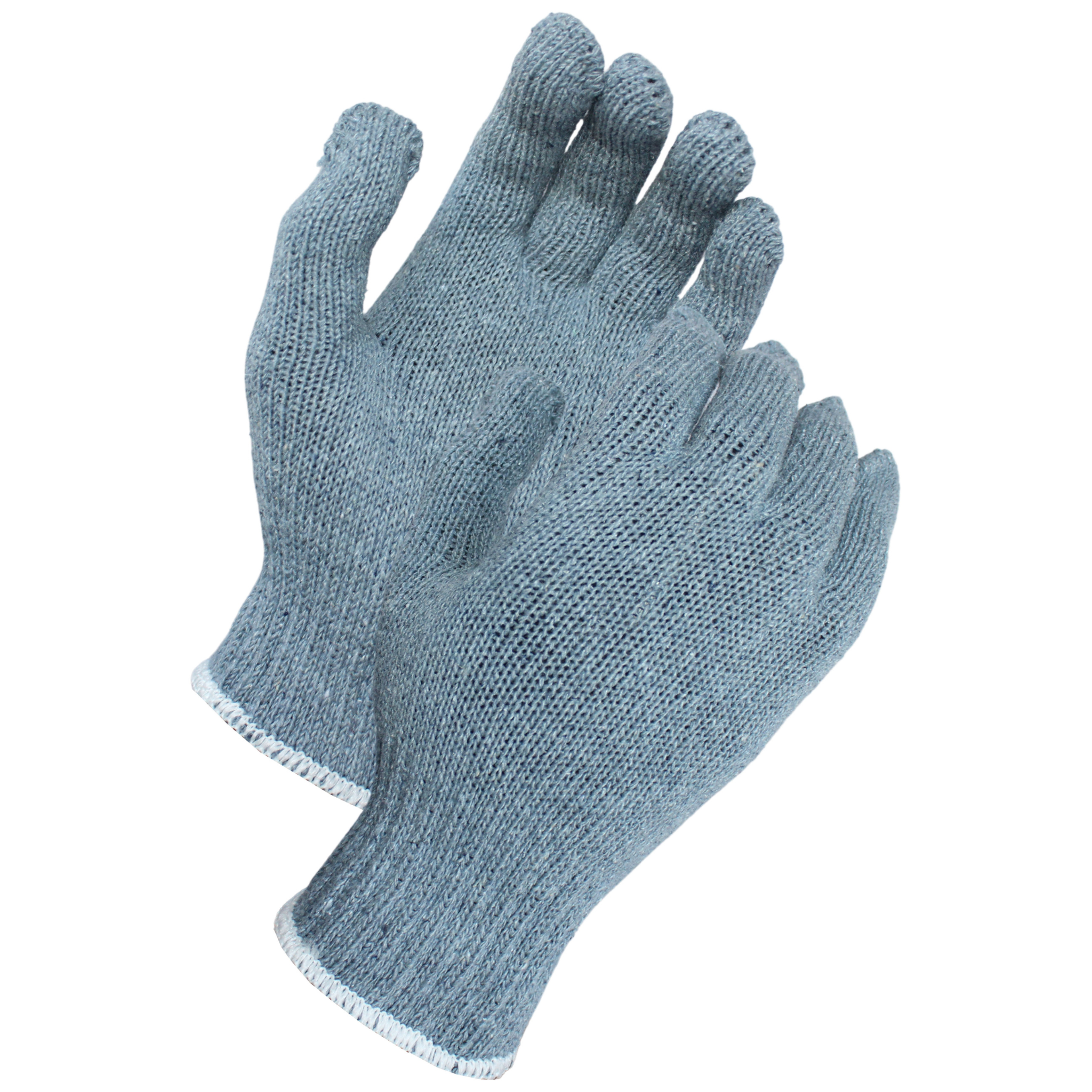 Medium Weight Seamless Cotton/Polyester Gray String Knit Glove <br> SK6517G