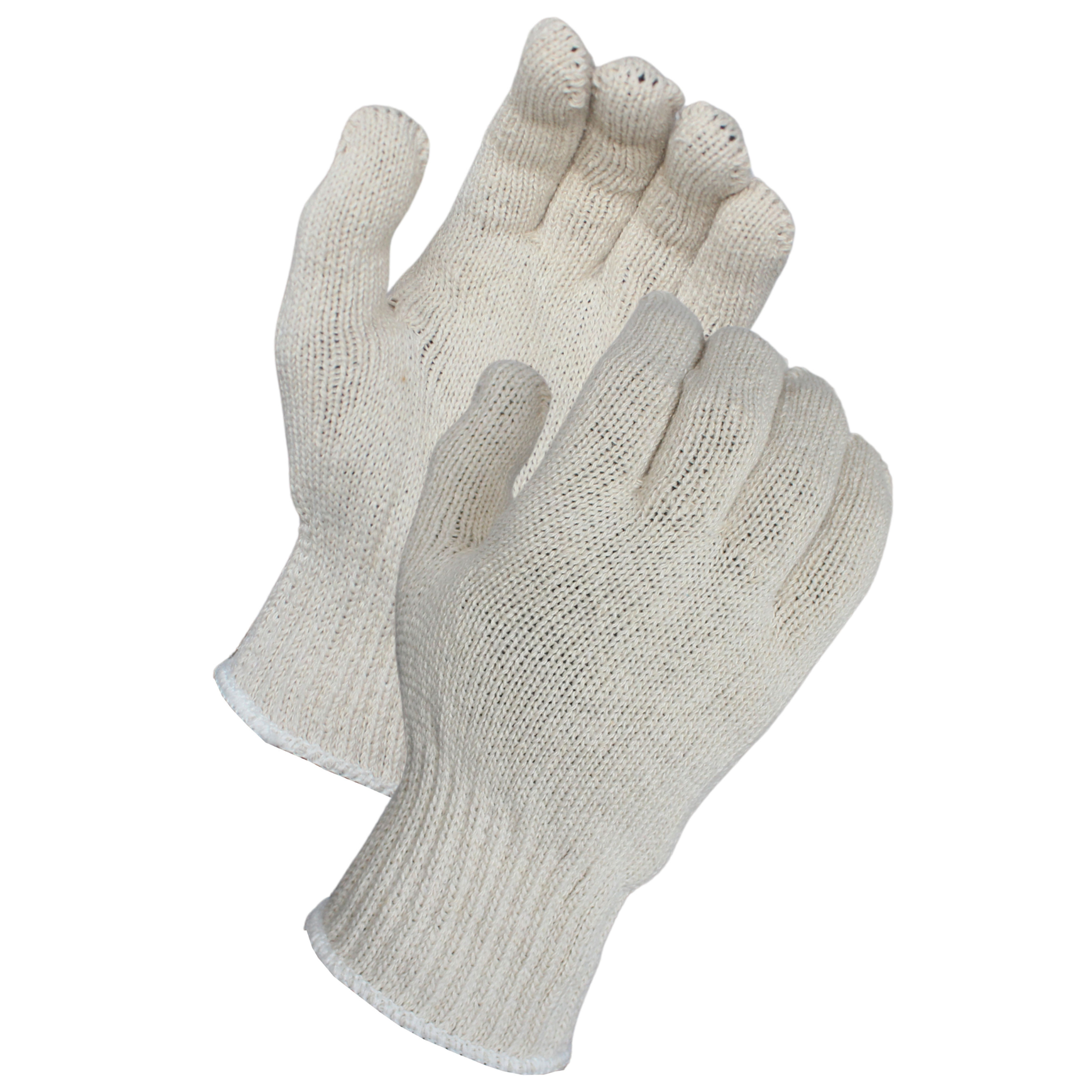 Heavy Weight Seamless Cotton/Polyester Natural White String Knit Gloves <br> SK6527P
