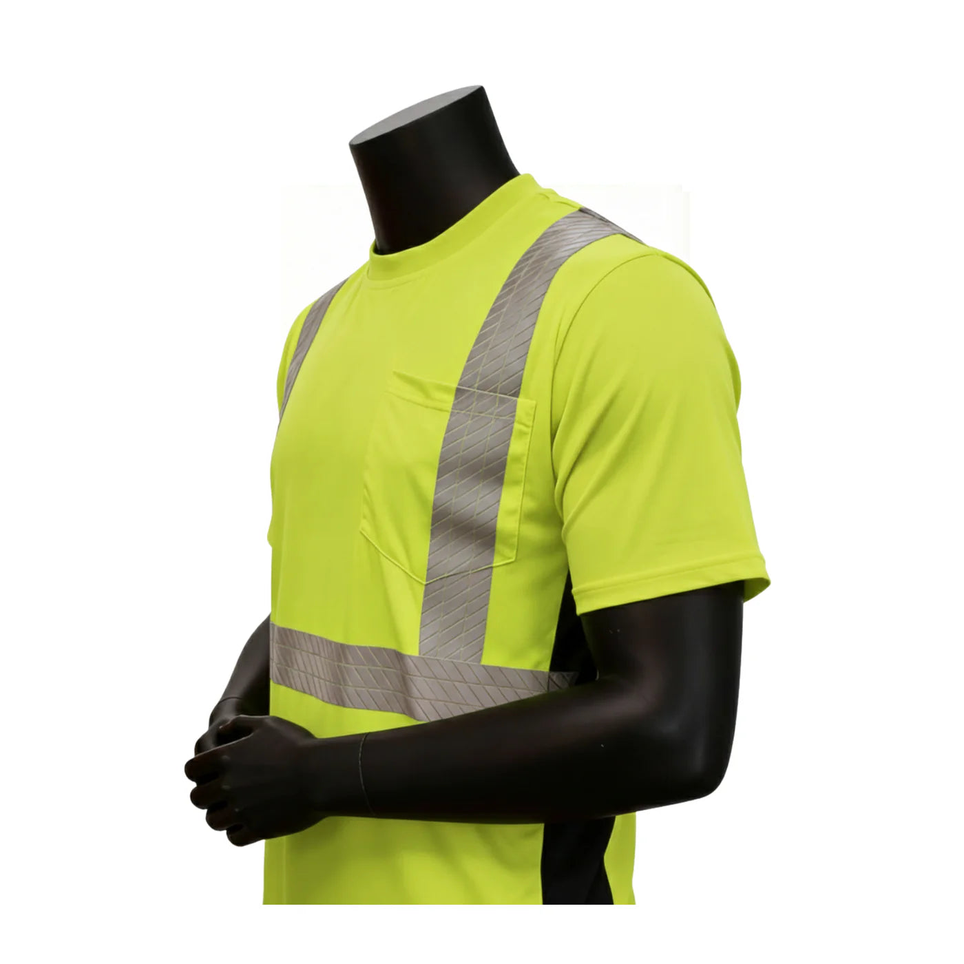 INOO-SHIELD Class 2 Hi-Viz Lime Moisture-Wicking T-Shirt, 2-In Tape - Model SV2661G - 36 pcs/case