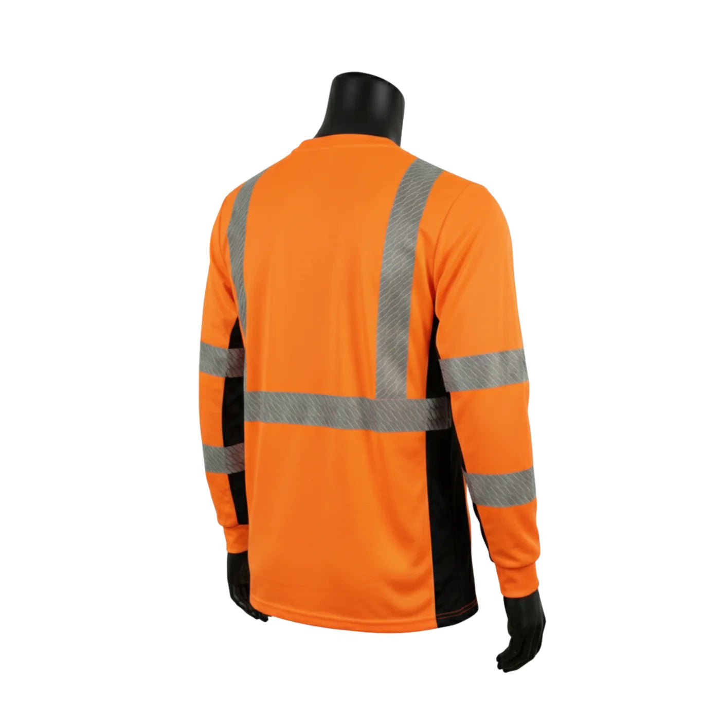 INOO-SHIELD Class 3 Hi-Viz Orange Long Sleeve T-Shirt, 2-In Tape - Model SV3670F - 36 pcs/case