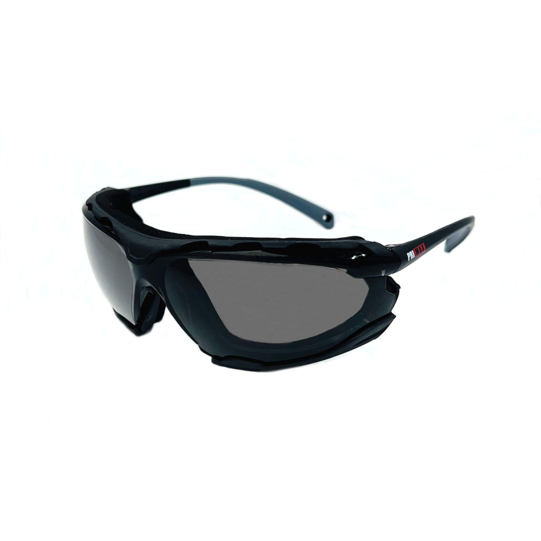 Full Frame Safety Glasses With Black Frame, Removable Foam Padding, Gray Lens and Anti-Scratch/Anti-Fog Coating <br> SG60G/AF