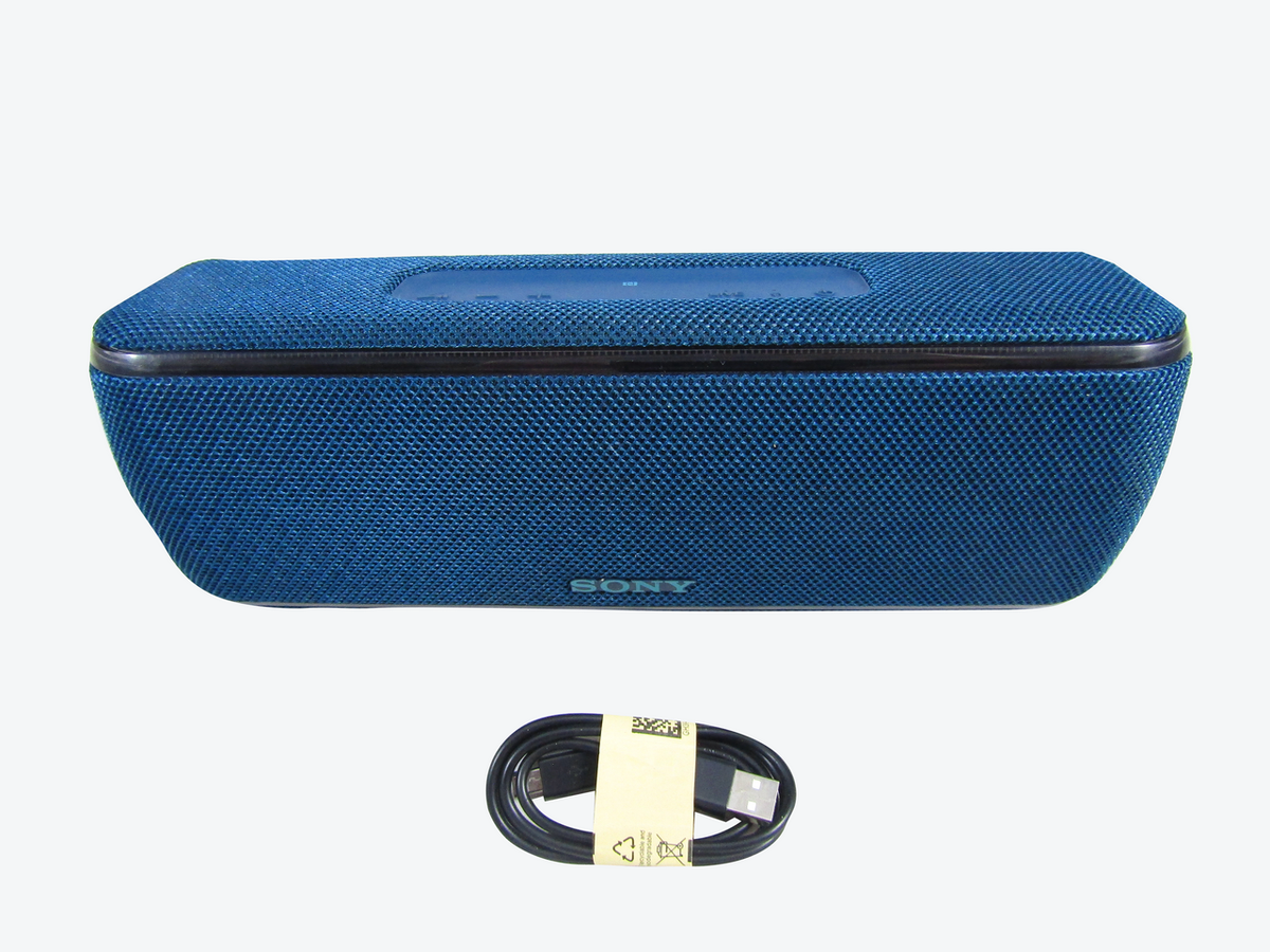 Sony SRS-XB41 Portable Bluetooth Speaker: Wireless Party Speaker with Flashing Line Light - Loud Audio for Phone Calls Bluetooth Speakers - Blue - SRS-XB41  VG