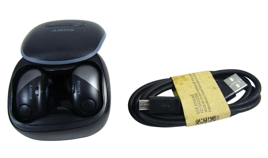 Sony WF-SP700NB Black Wireless Headphones Sony WF-SP700NB Black Wireless Headphones VG 1