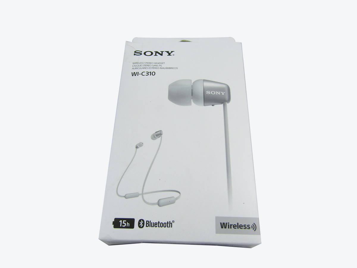 Sony WI-C310 Wireless in-Ear Headset/Headphones with mic for Phone Call, White (WI-C310/W) LN