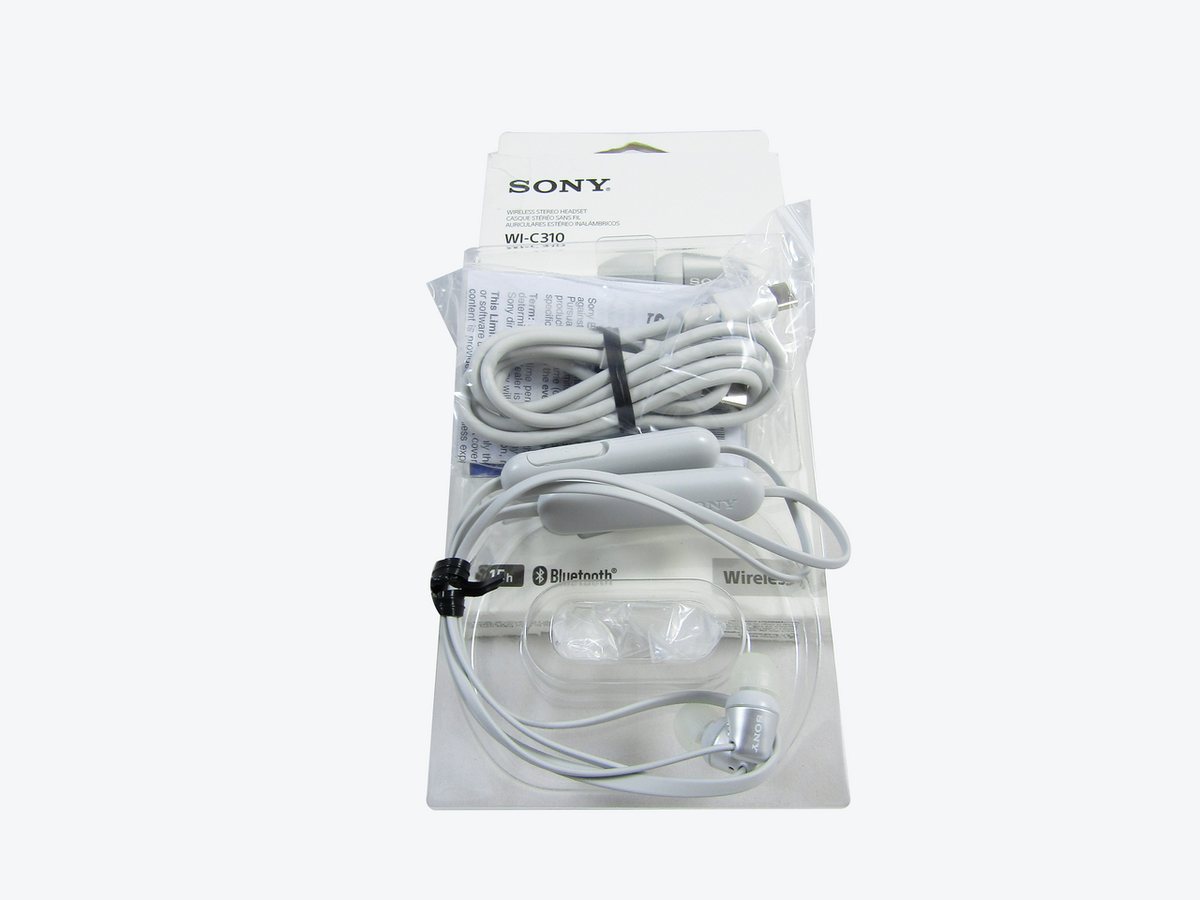 Sony WI-C310 Wireless in-Ear Headset/Headphones with mic for Phone Call, White (WI-C310/W) LN