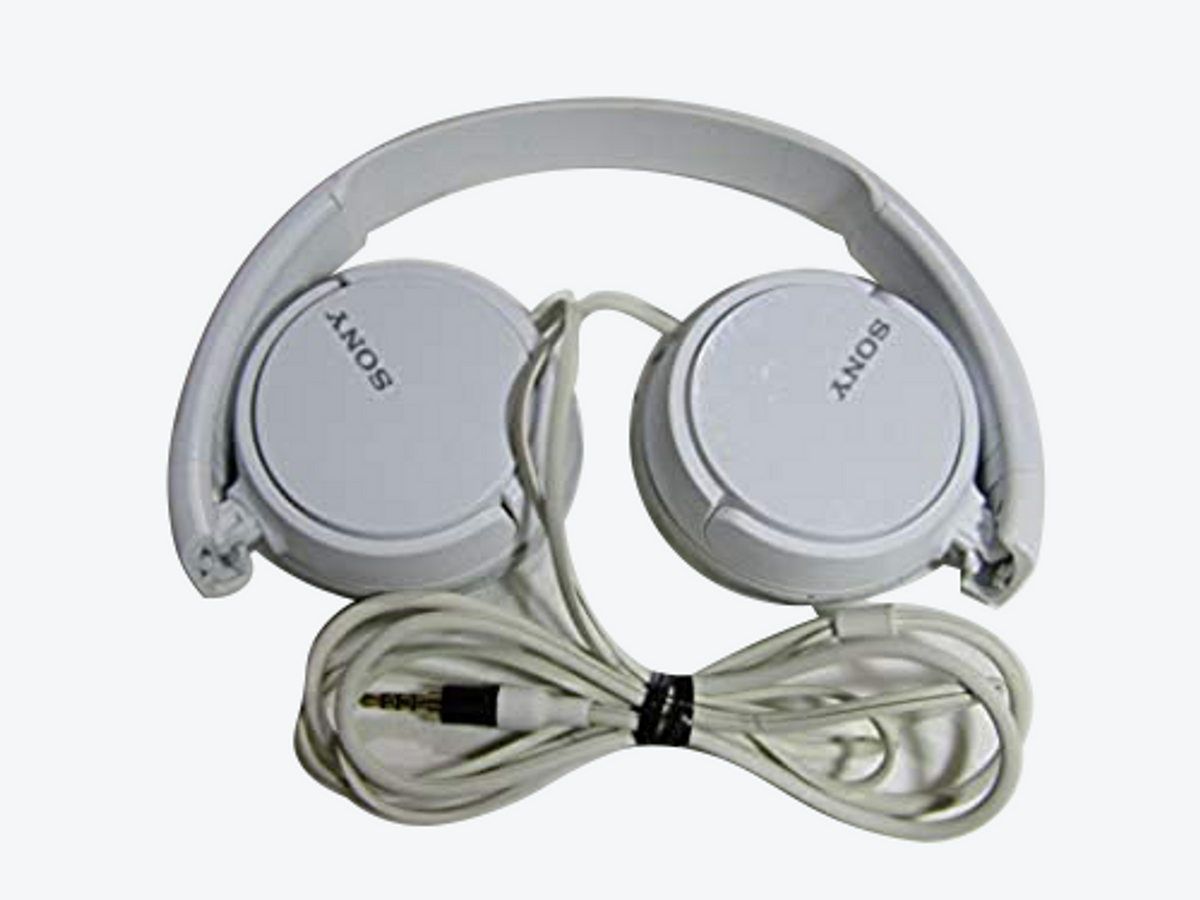 Sony ZX Series Wired On-Ear Headphones, White (MDRZX110/WHI) AC