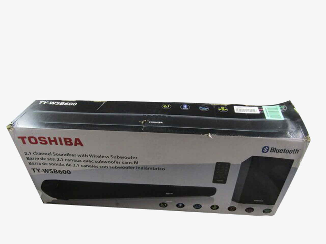 Toshiba TY-WSB600 2.1 Channel Bluetooth Soundbar TV Speaker Black LN