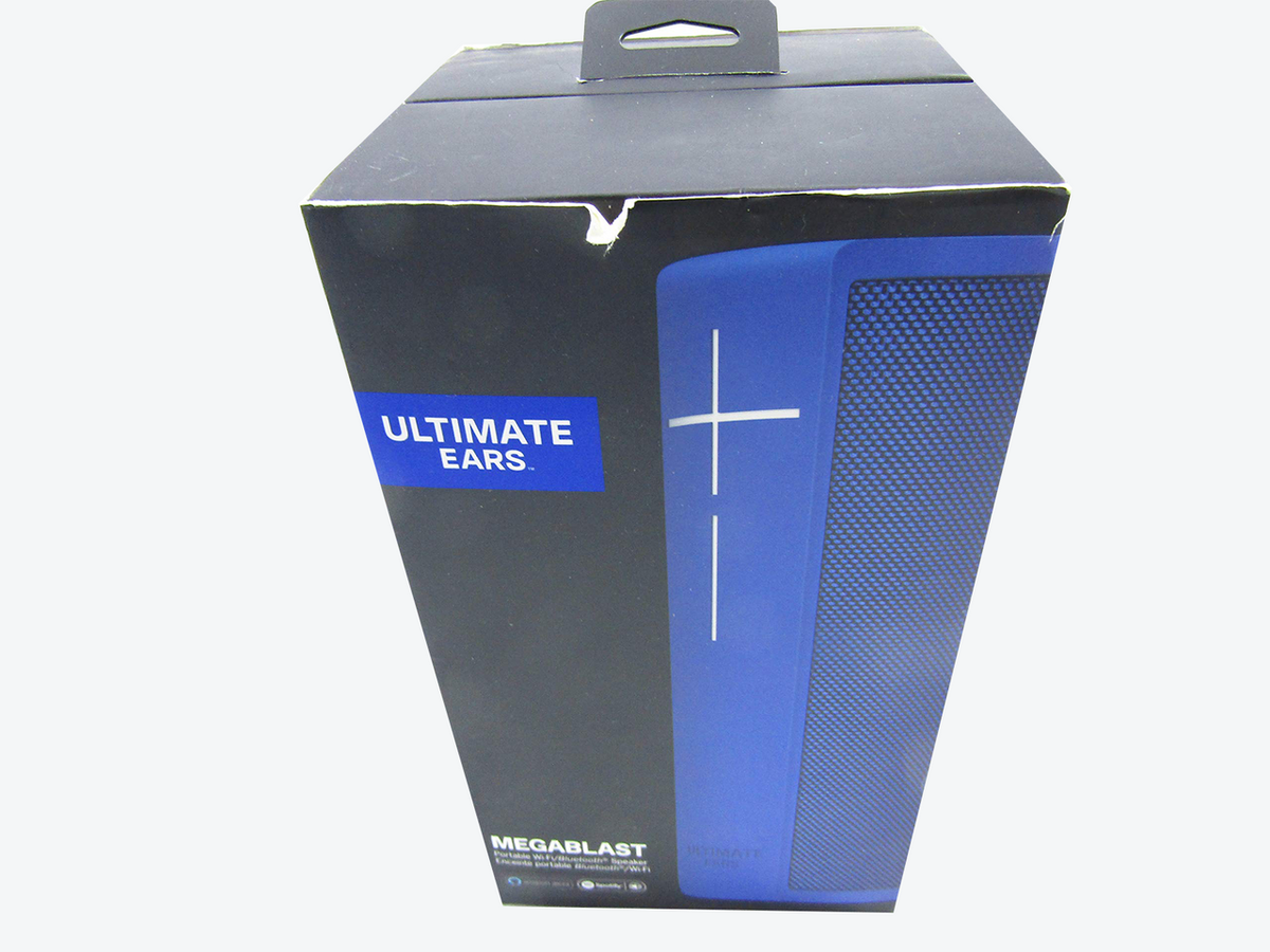 Ultimate Ears MEGABLAST Portable Waterproof Wi-Fi and Bluetooth Speaker with Hands-Free Amazon Alexa Voice Control - Blue Steel LN