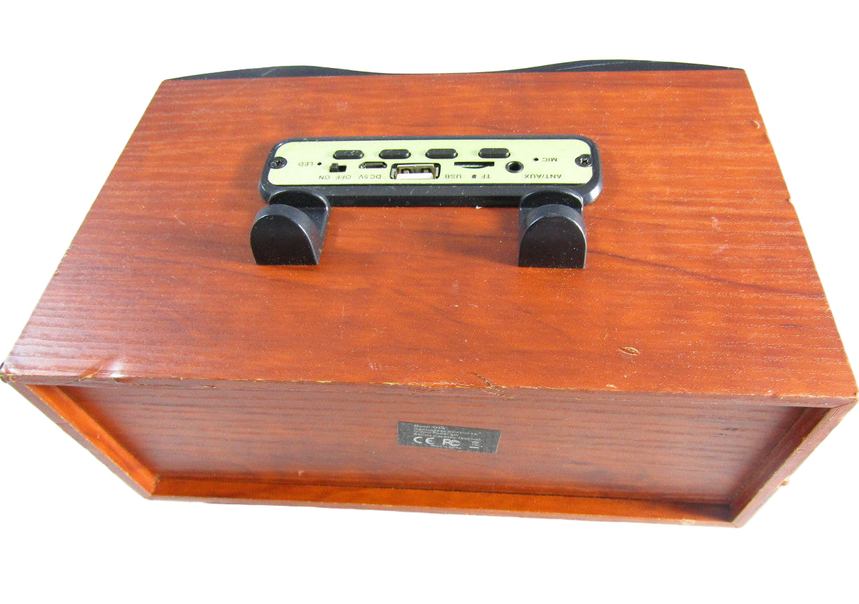 XM-6 Wireless Bluetooth Speaker Subwoofer Stero Wood Speakers Red VG 2