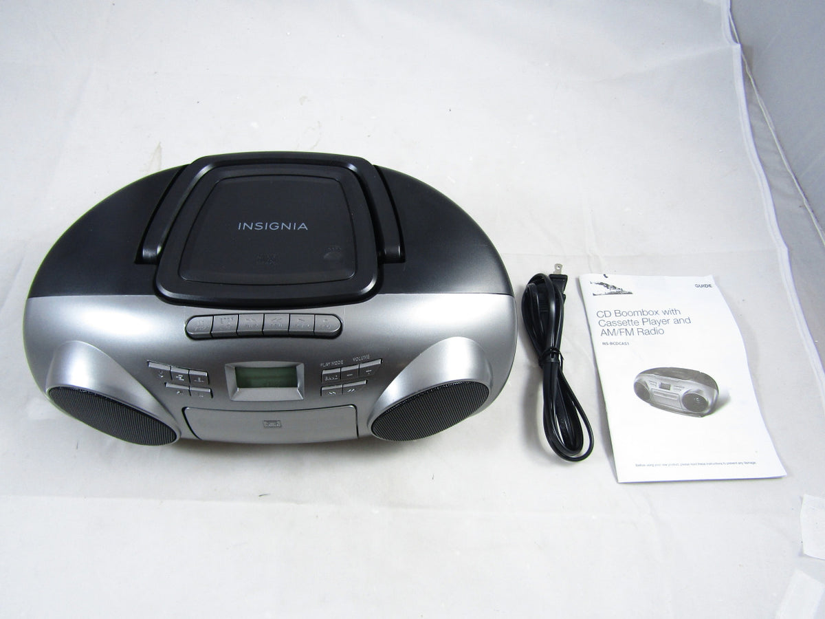 Insignia NS-BCDCAS1 CD/cassette Boombox with Am/fm Radio VG