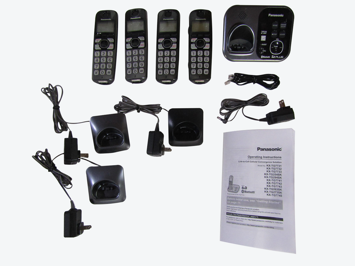 Panasonic DECT 6.0 Plus Four Handset Cordless Phone System KX-TG294SK G