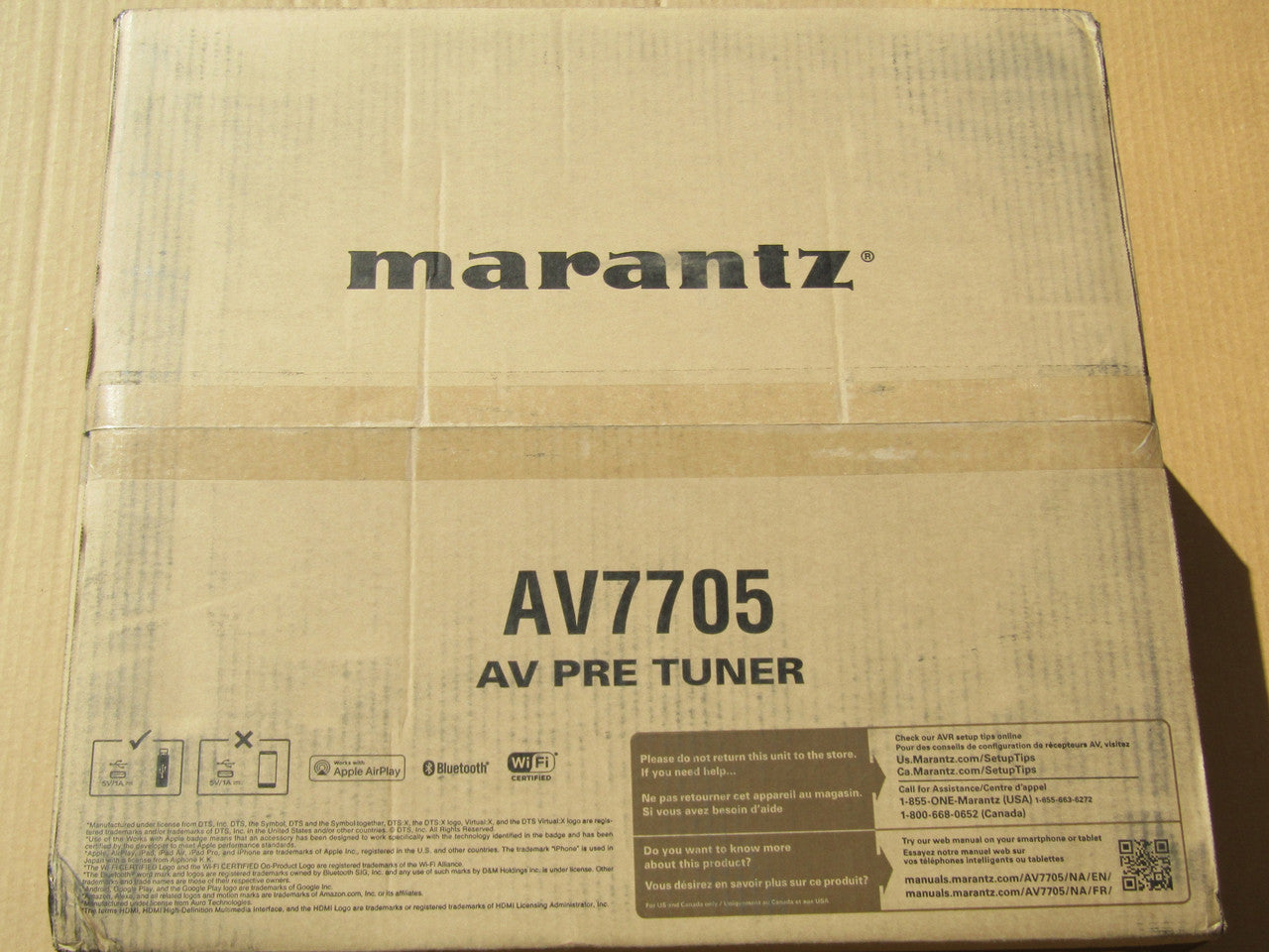 Marantz AV7705 11.2 Channel AV Audio Component Pre-Amplifier | IMAX Enhanced, Auro-3D & Dolby Surround Sound | Music Streaming via Wi-Fi, Bluetooth, AirPlay 2 & HEOS | Amazon Alexa Compatibility