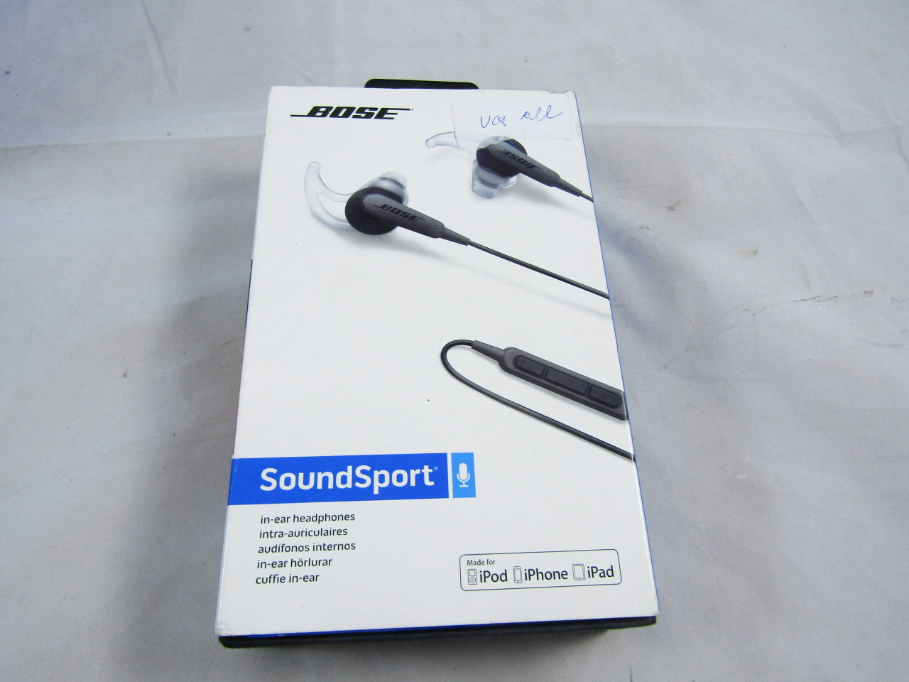 Bose SoundSport, In-Ear Sports Headphones for Apple devices, (Water and Sweat Resistant Headphones), Charcoal VG