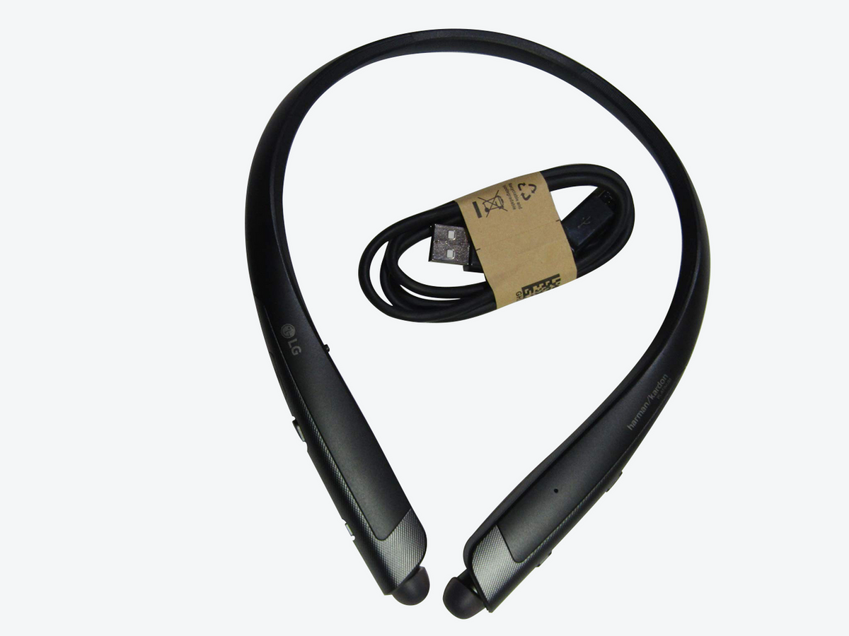 LG HBS-1125 Tone Platinum+ Bluetooth Wireless Stereo Headset with Fast Charge and Google Assistant Button, Black VG