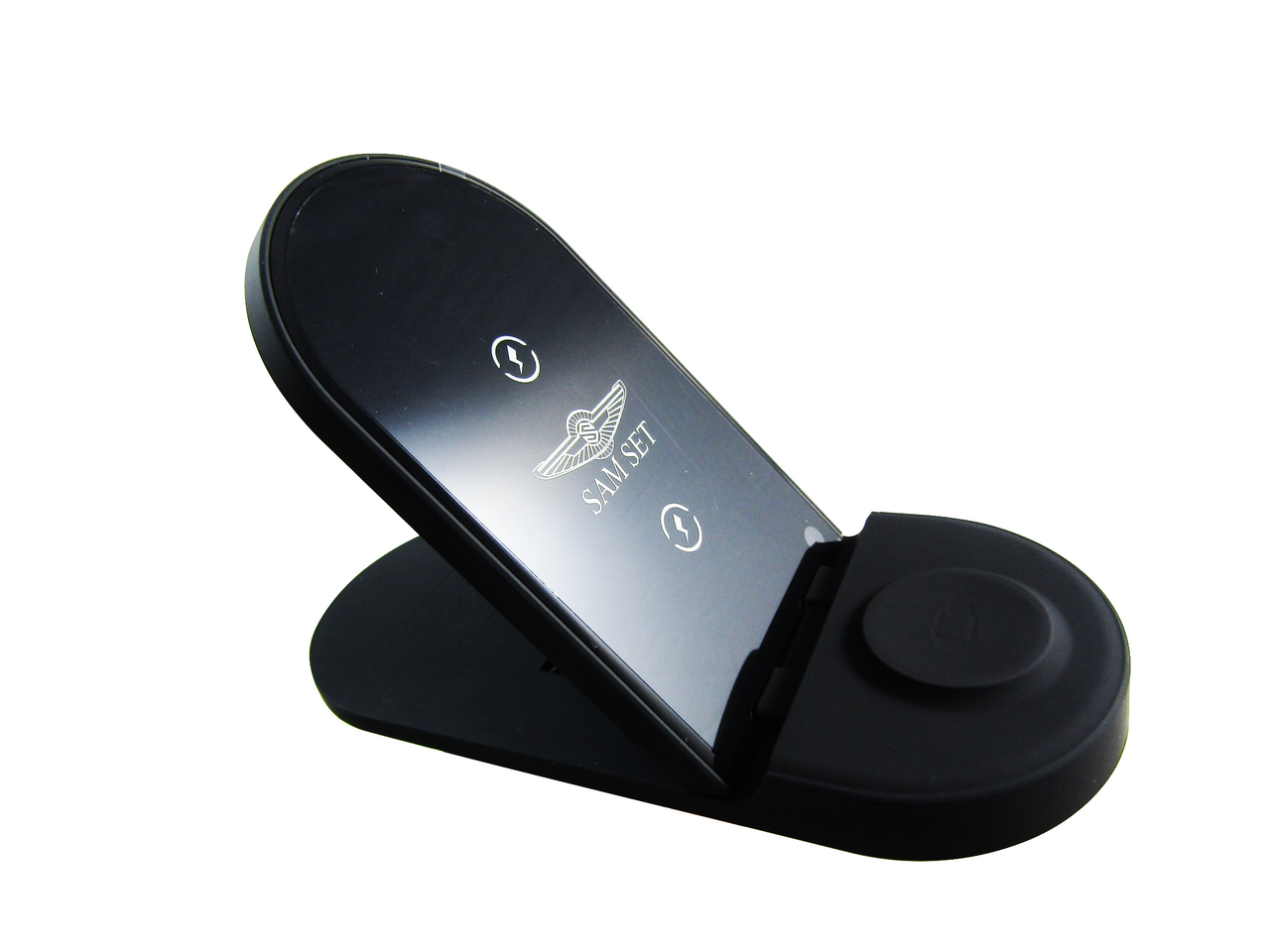 SAM SET Wireless Charger 3 in 1 Charger for iPhone/iWatch/Airpods, Qi-Certified Charging Station for iPhone 13/12/11/Pro/Max/XS/Max/XR/XS/X, iWatch 7/6/SE/5/4/3/2, Airpods Pro/3/2/1 X416B Black