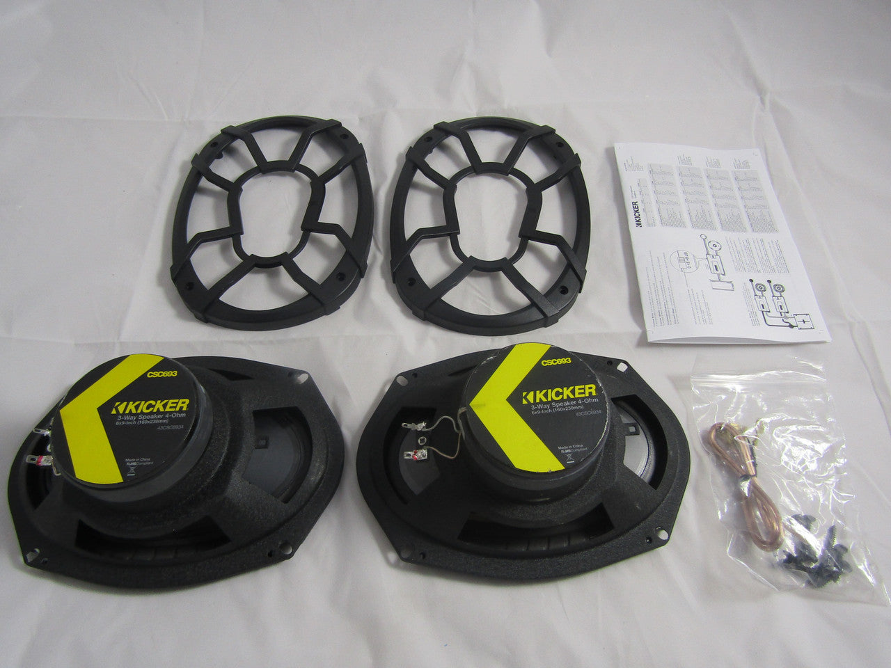 Kicker 43CSC6934 CSC693 6x9 3-Way Speaker Pair LN