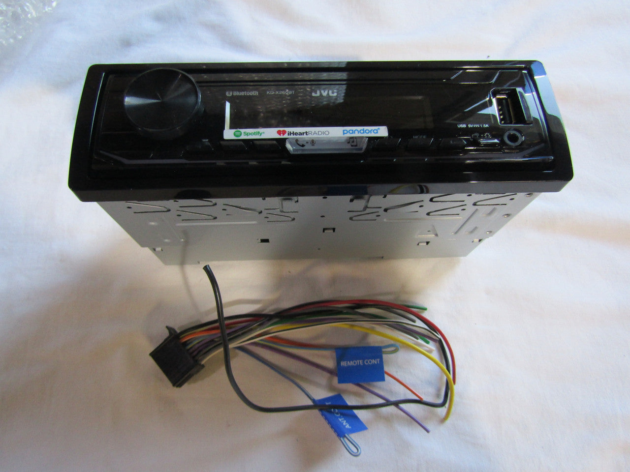 JVC KD-X260BT In-Dash Digital Media Receiver Built-in Bluetooth with Detachable Faceplate VG