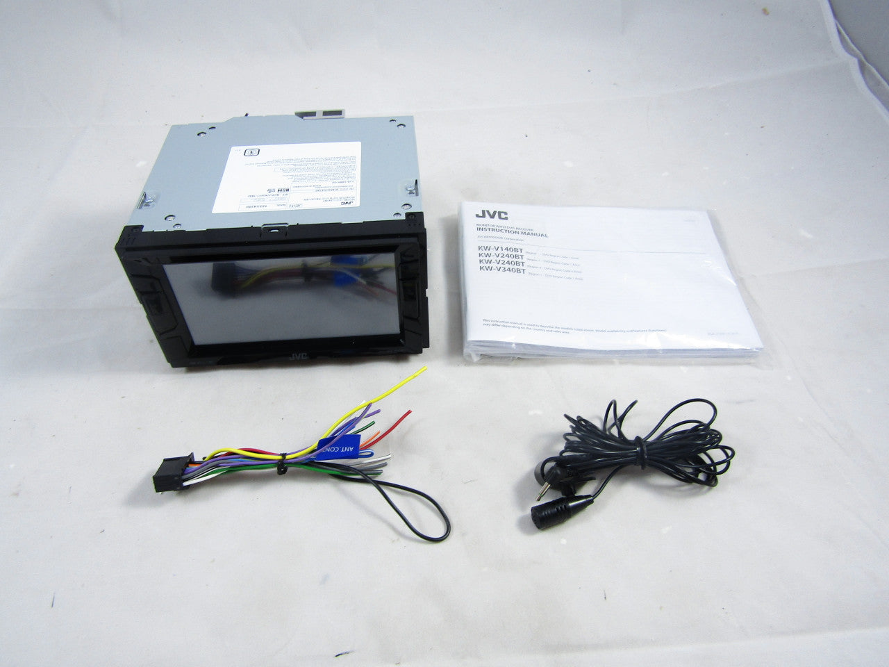 JVC Multimedia Receiver w/WVGA Clear Resistive Touch Monitor, 6.2" (KW-V240BT)  LN