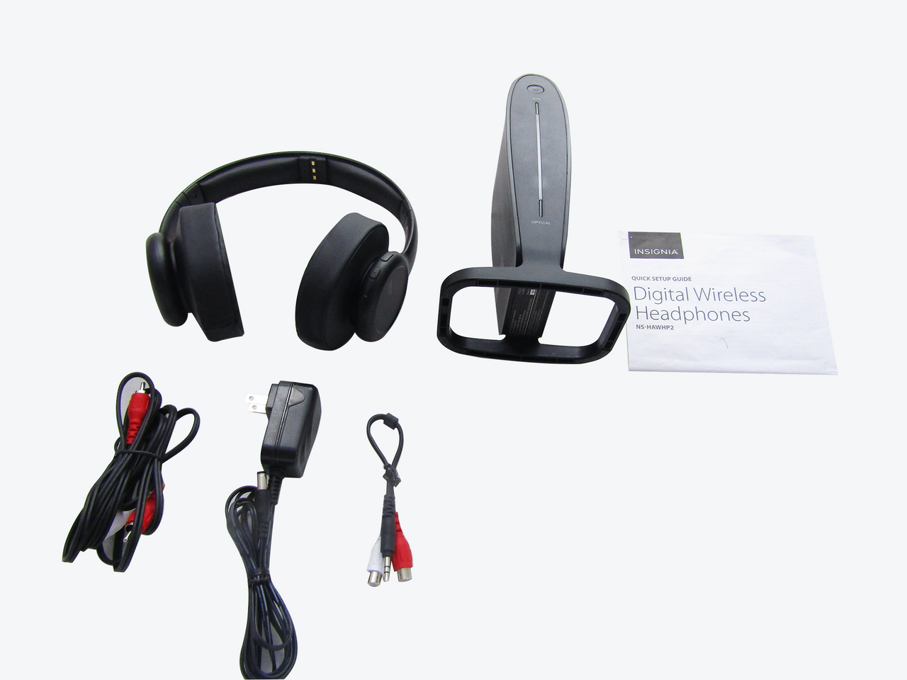 Insignia - NS-HAWHP2 RF Wireless Over-The-Ear Headphones  Black LN