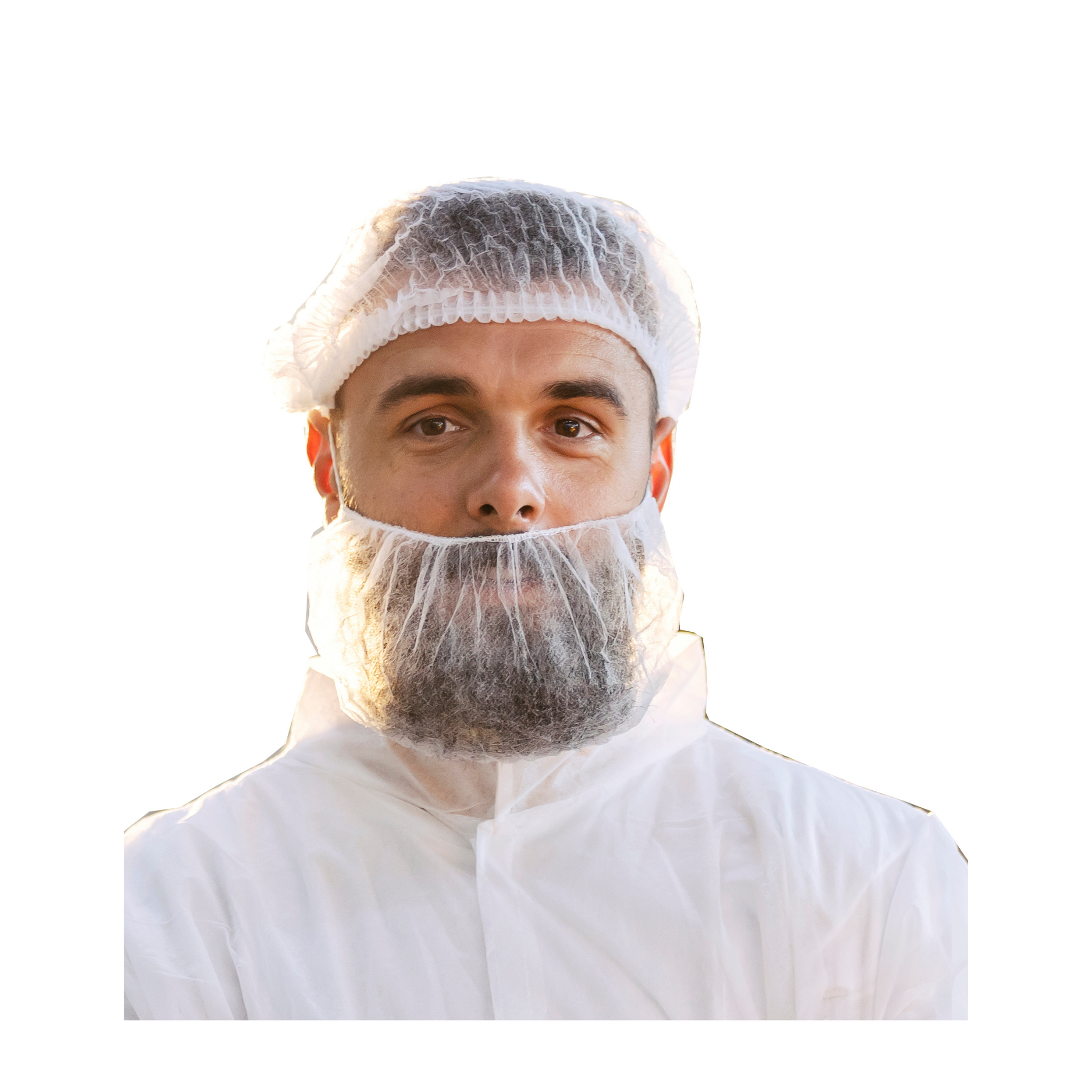 White Spunbonded Polypropylene Beard Covers ~ WBC18